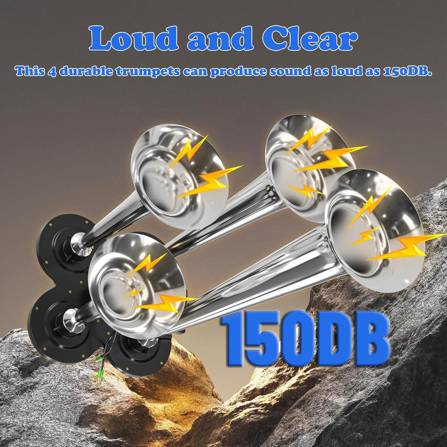 Kit de bocina de tren SuxiDi 150DB 6L 12V para vehículos