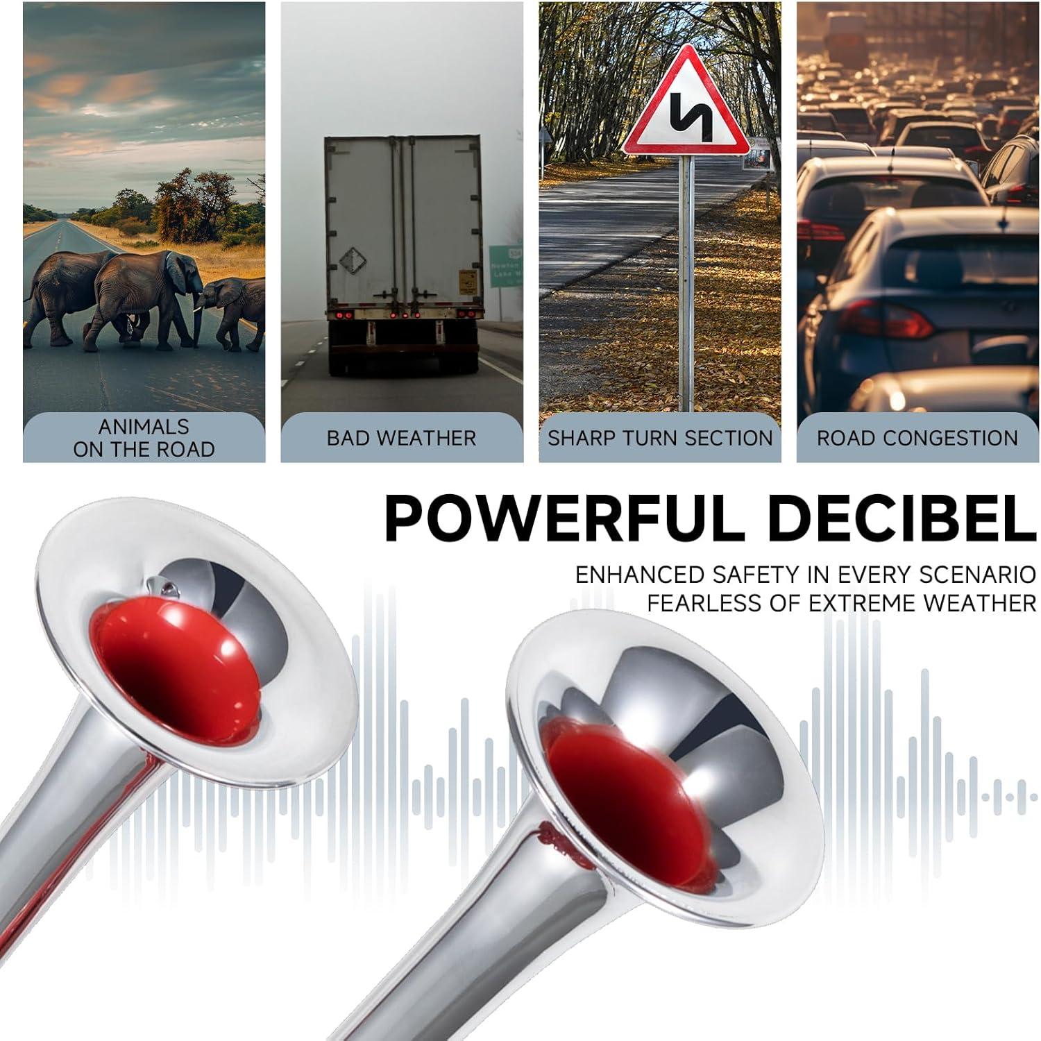 Bocina de Coche FARBIN 12V Doble Cromada 130dB