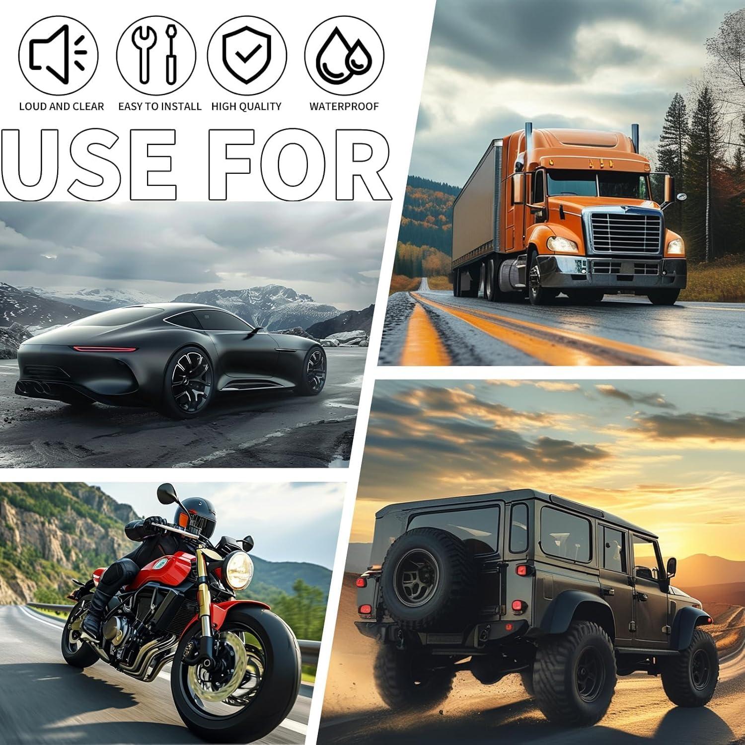 Bocina de Coche FARBIN 12V Doble Cromada 130dB