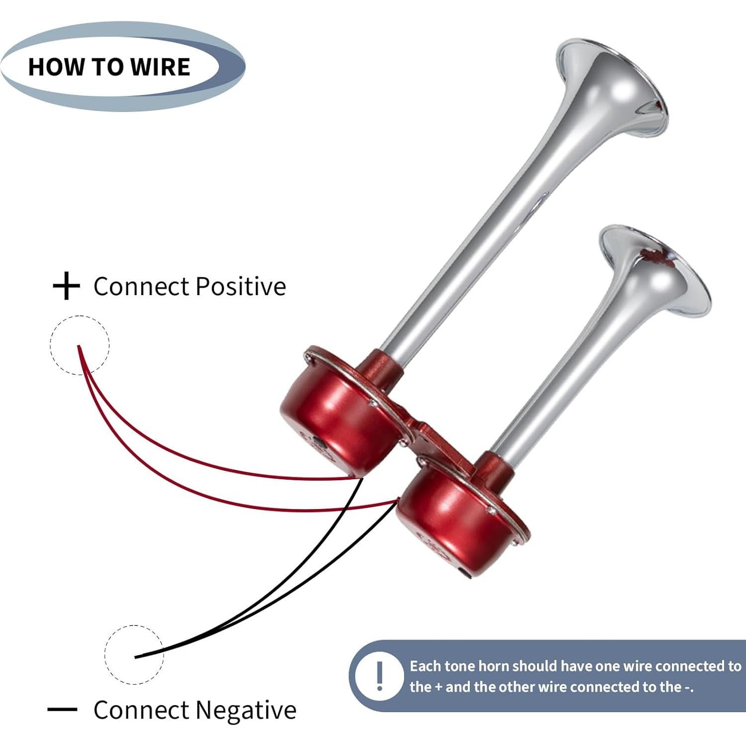 Bocina de Coche FARBIN 12V Doble Cromada 130dB