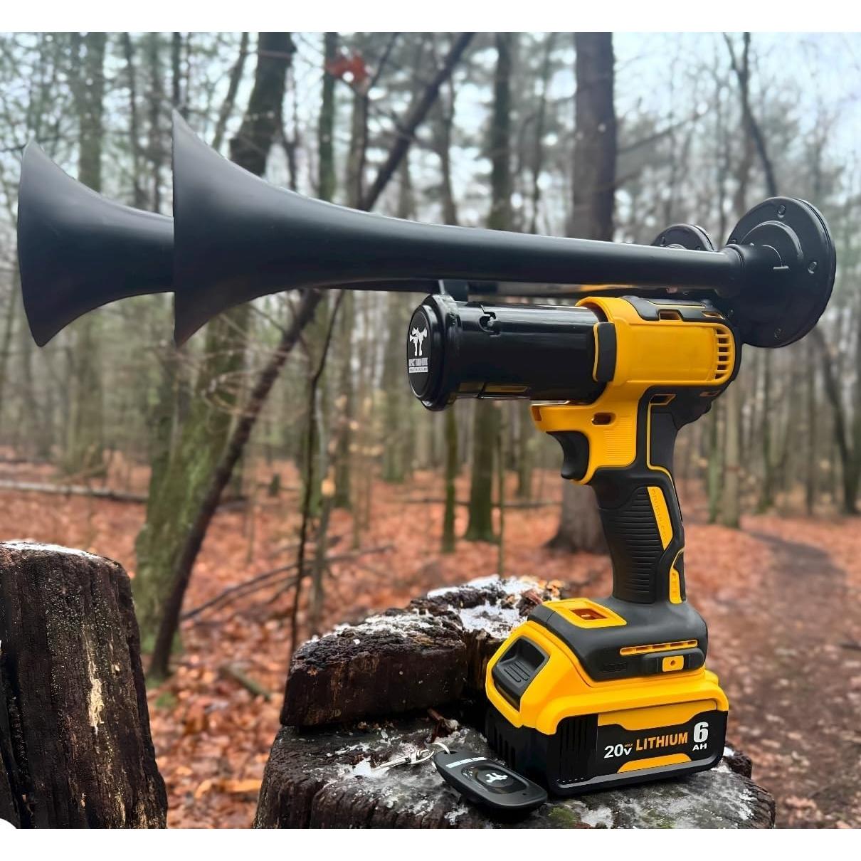 Bocina de Aire Inalámbrica Impact Train Horn 130dB Doble Trompeta