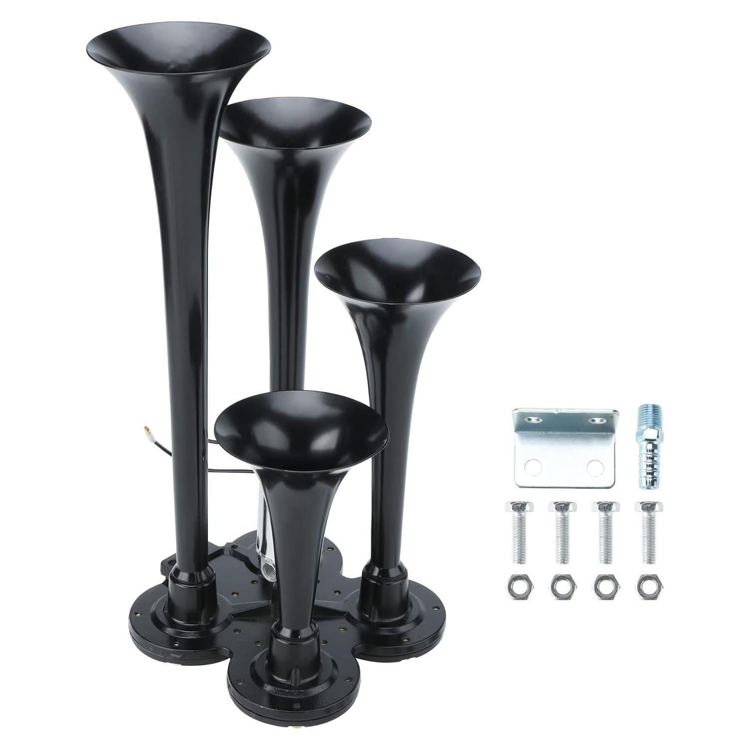 Claxon de Aire NovelBee 4 Trompetas 150DB para Coche y Barco