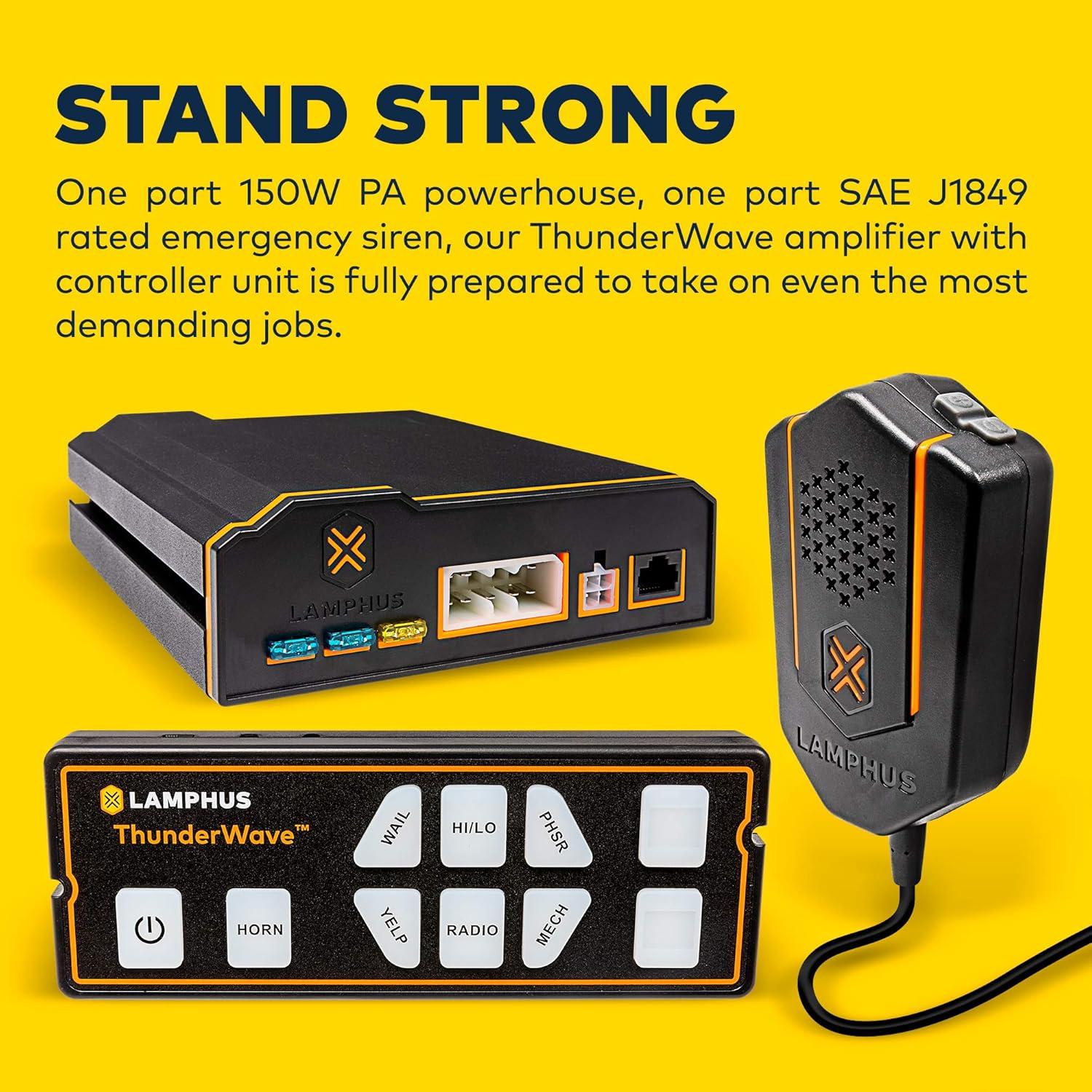 Amplificador de Sirena ThunderWave 150W con Control Remoto