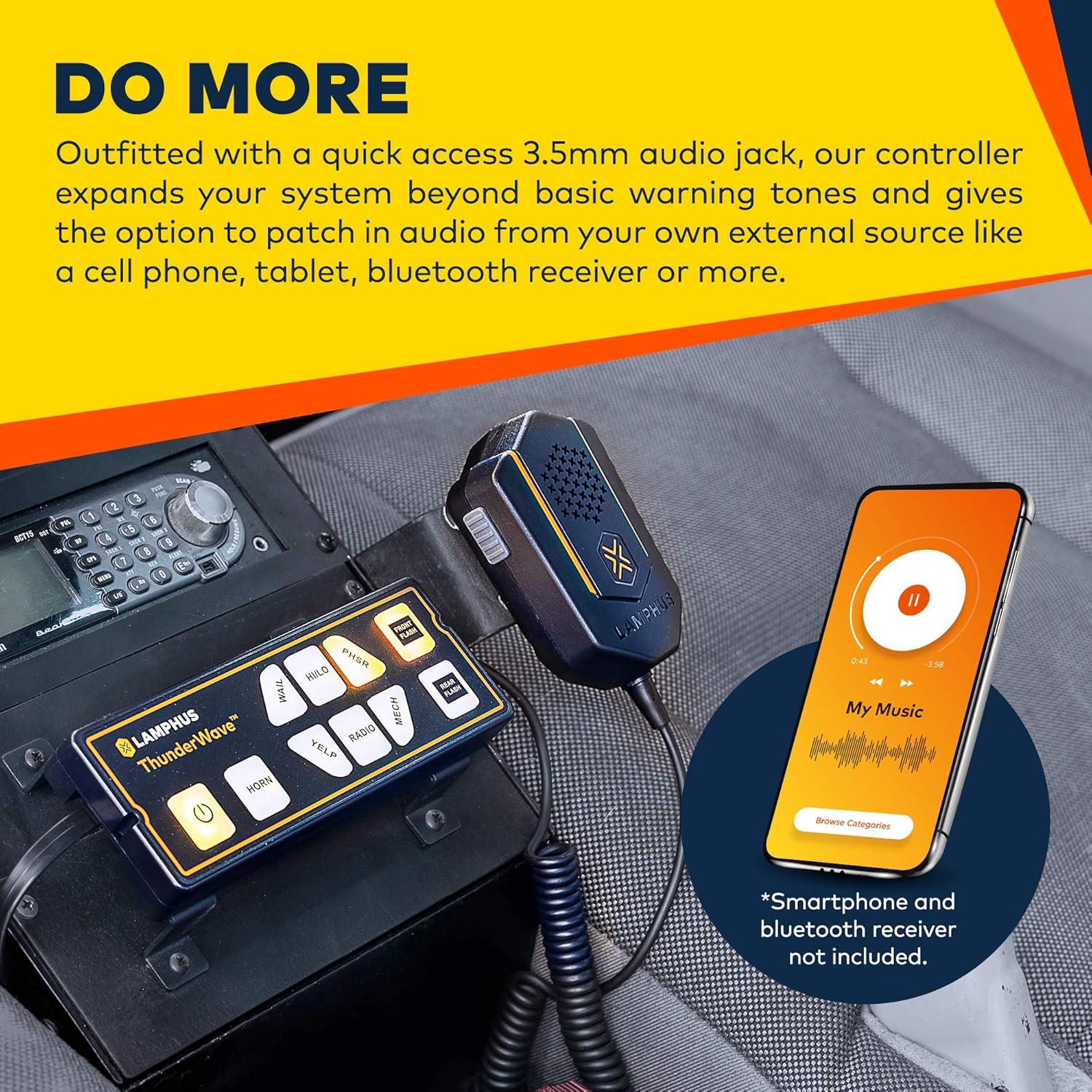 Amplificador de Sirena ThunderWave 150W con Control Remoto