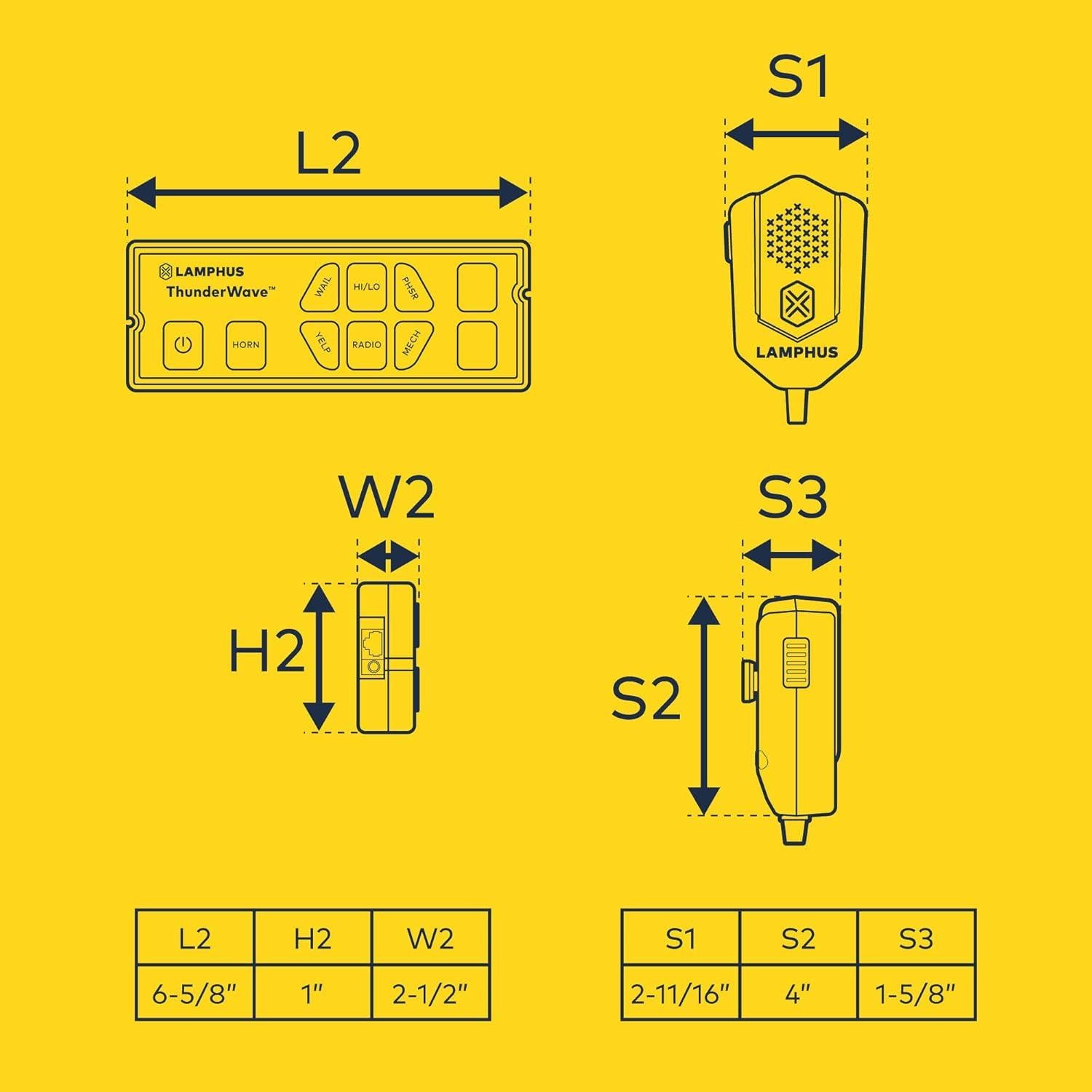 Amplificador de Sirena ThunderWave 150W con Control Remoto