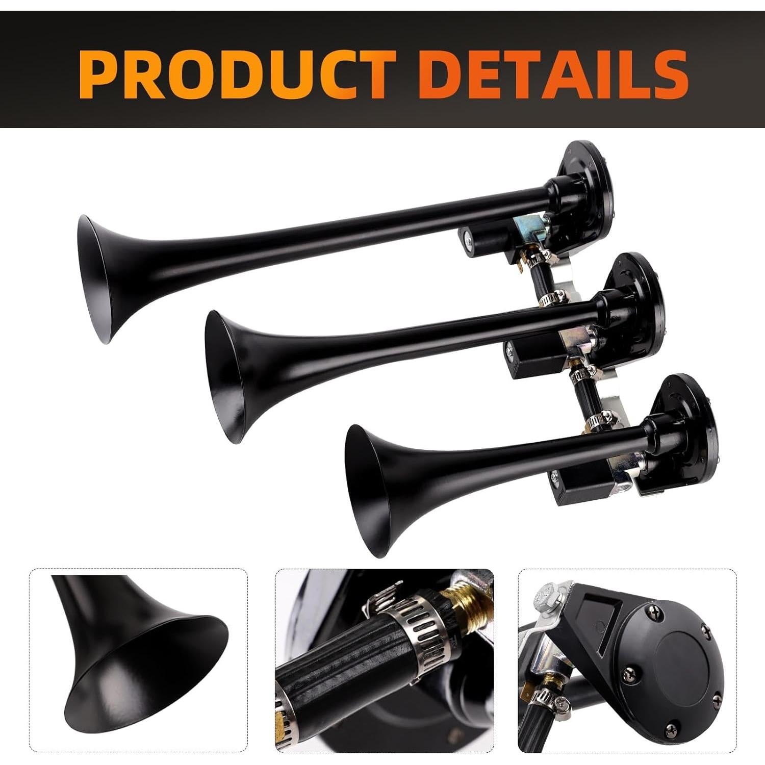 Kit de bocina de aire Cenzhiwen KX-2025731 10 tonos 24V