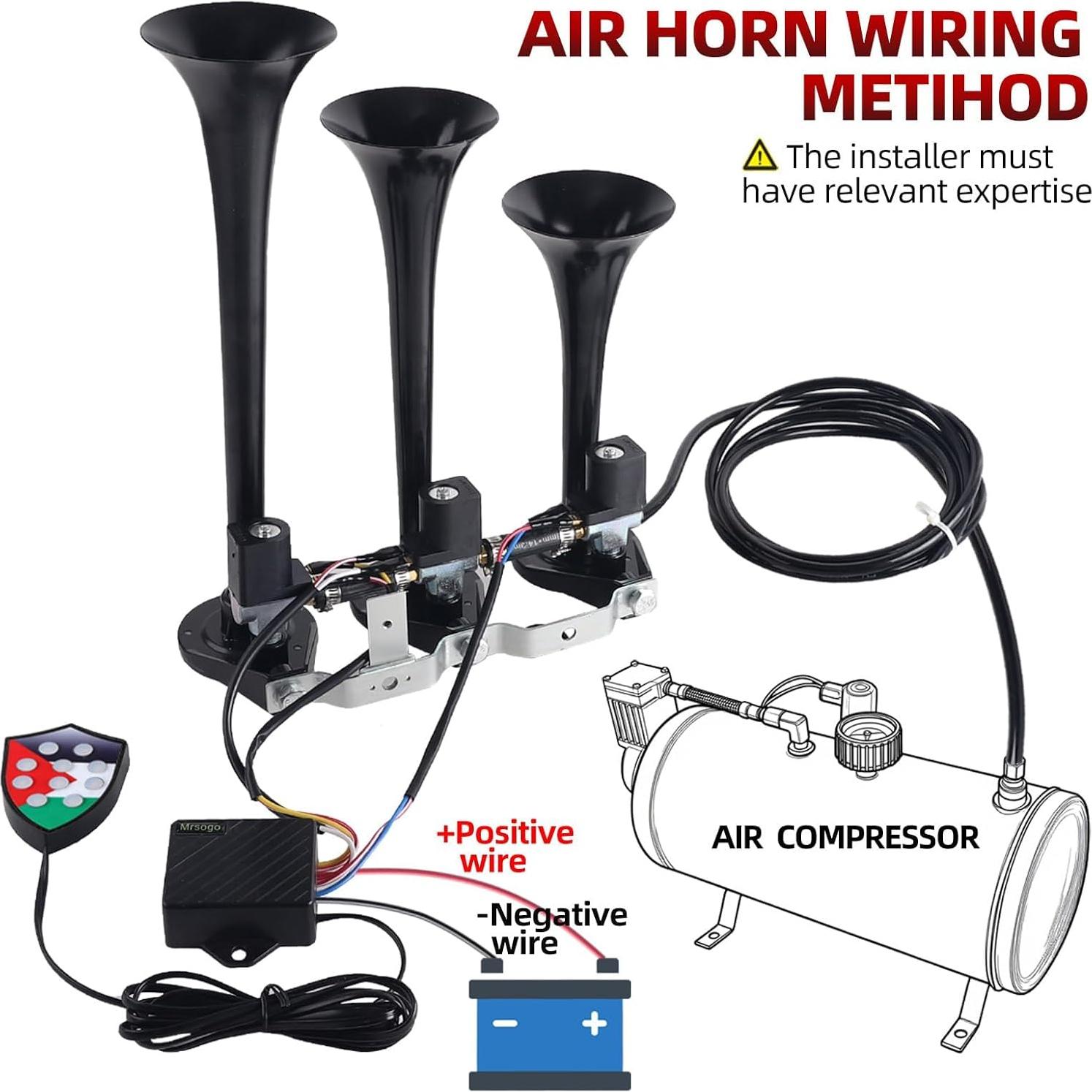 Kit de bocina de aire Cenzhiwen KX-2025731 10 tonos 24V