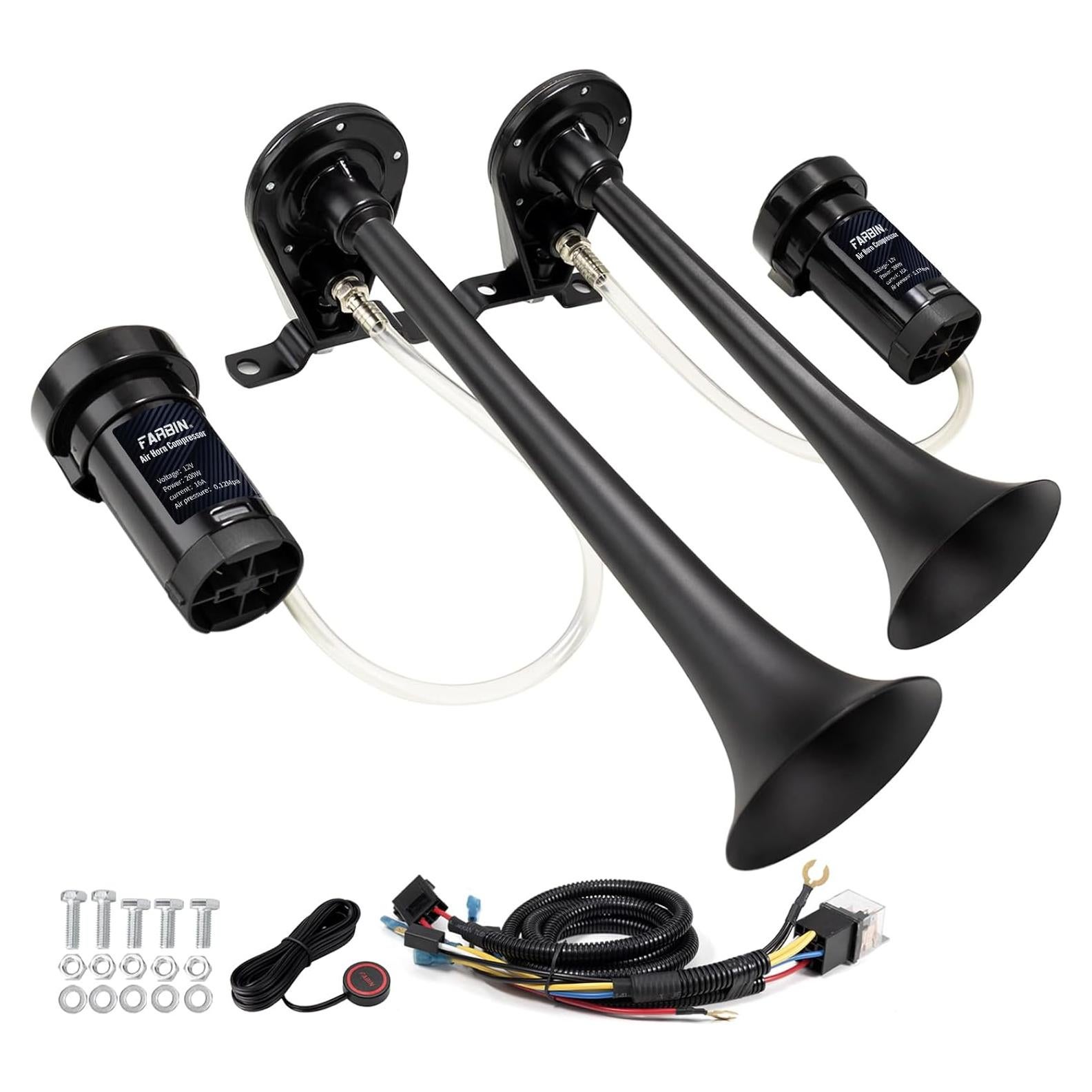 Claxon de Aire Doble FARBIN FB-J29 178dB para Vehículos 12V