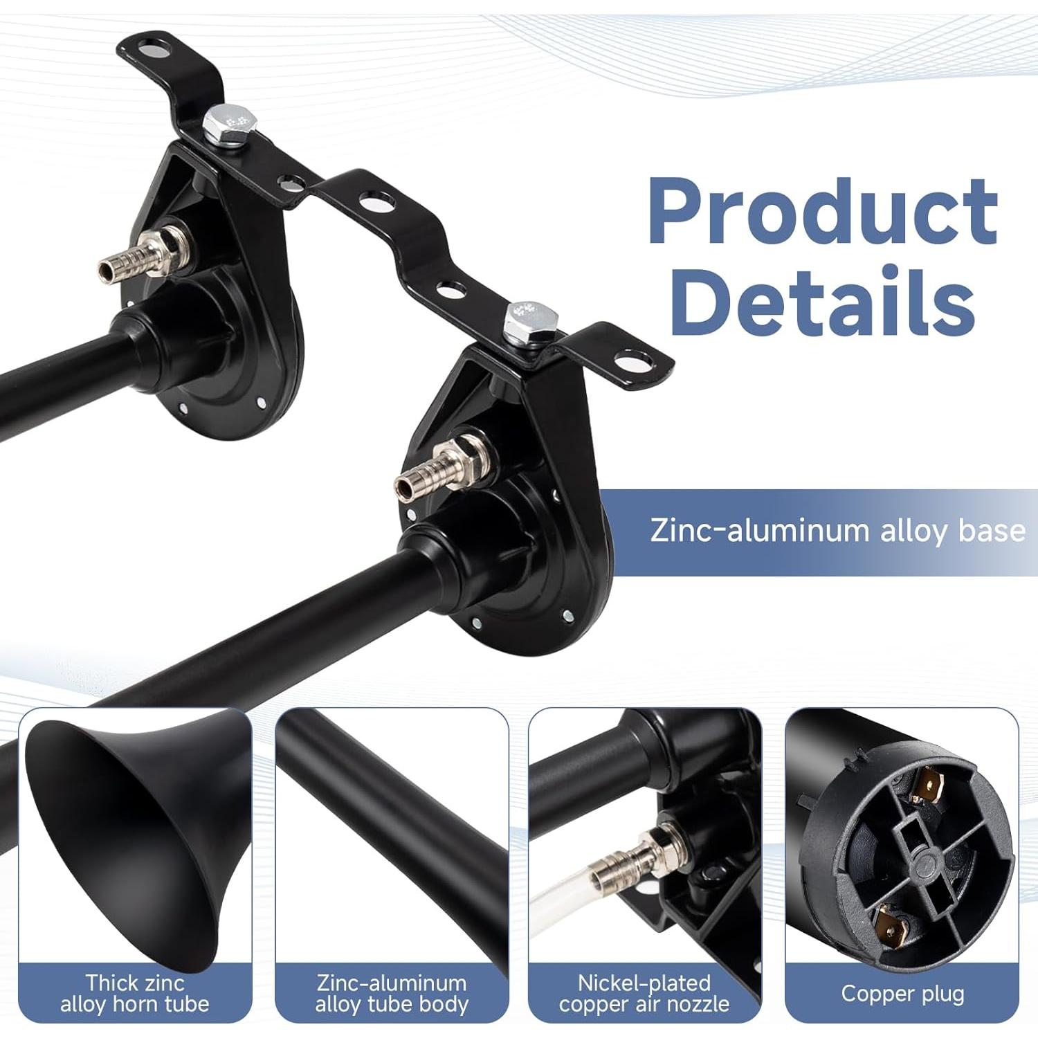 Claxon de Aire Doble FARBIN FB-J29 178dB para Vehículos 12V