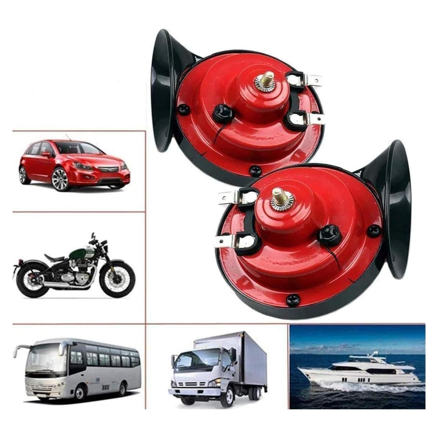 Cuerno de Tren Doble Jesokiibo 300dB 12V Impermeable Rojo