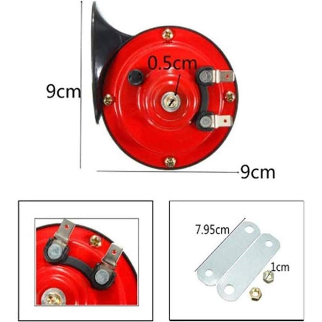 Cuerno de Tren Doble Jesokiibo 300dB 12V Impermeable Rojo