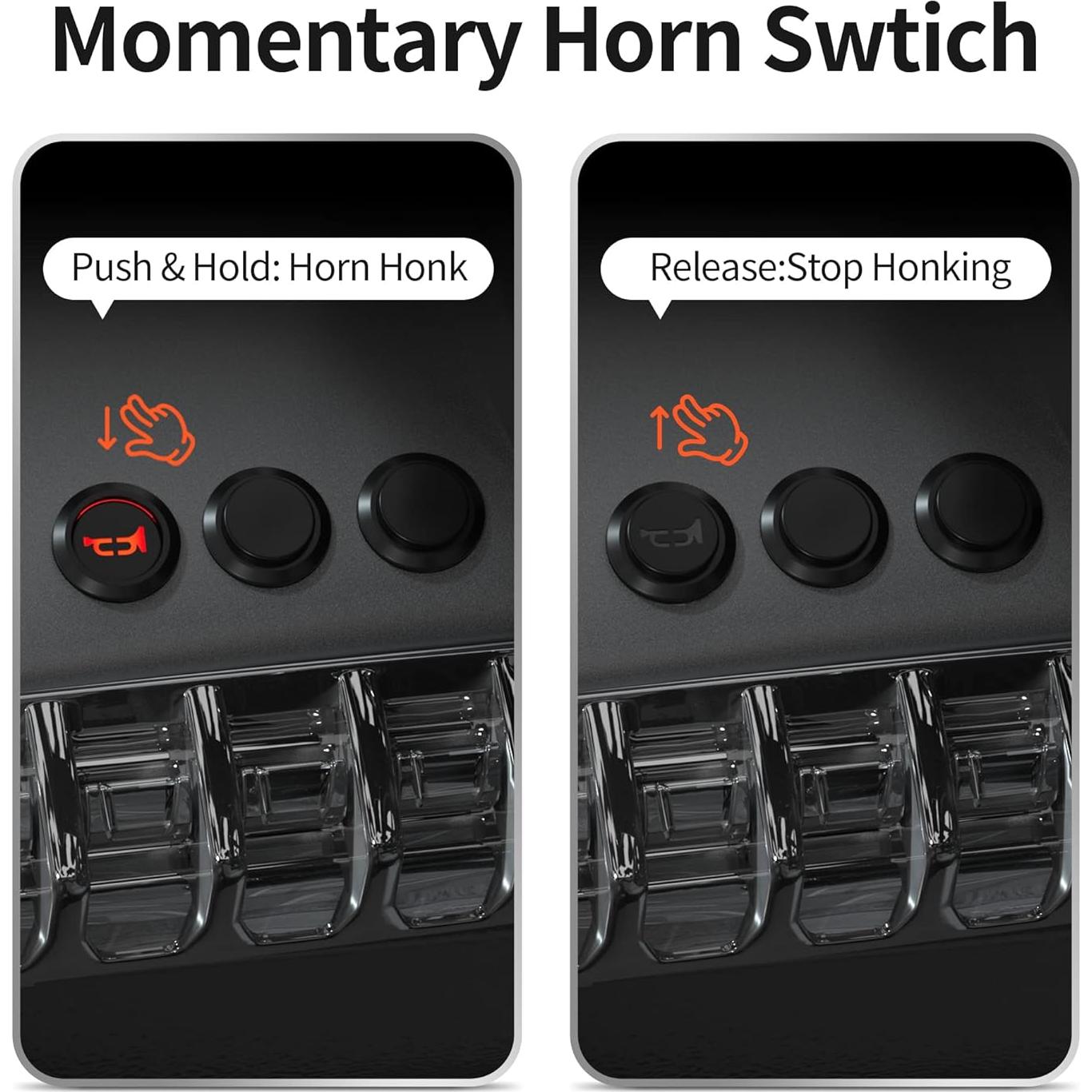 Interruptor de Claxon Marino DaierTek 12V 16mm con Luz LED Roja