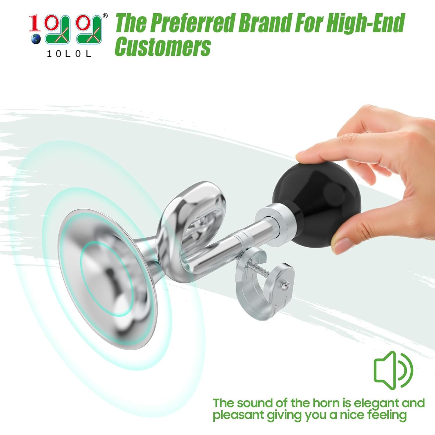 Bocina de Carrito de Golf 10L0L Retro Cromada 14.81x10.39cm