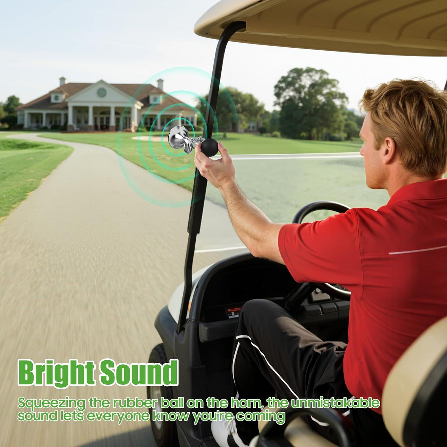 Bocina de Carrito de Golf 10L0L Retro Cromada 14.81x10.39cm