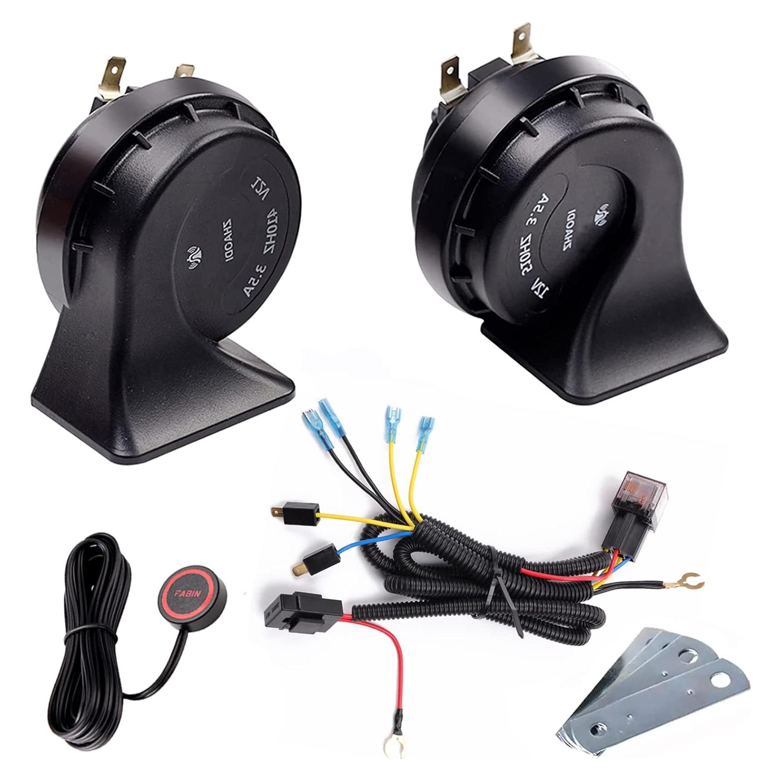 Claxon de coche 12V BANHAO 125dB impermeable ajuste universal