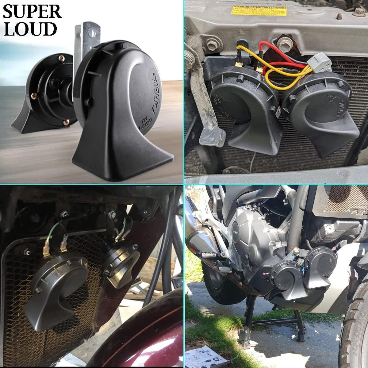 Claxon de coche 12V BANHAO 125dB impermeable ajuste universal