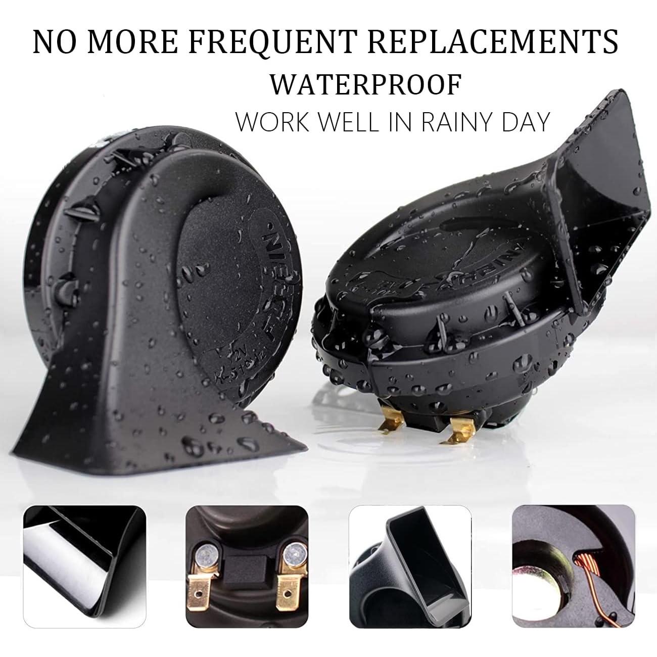 Claxon de coche 12V BANHAO 125dB impermeable ajuste universal