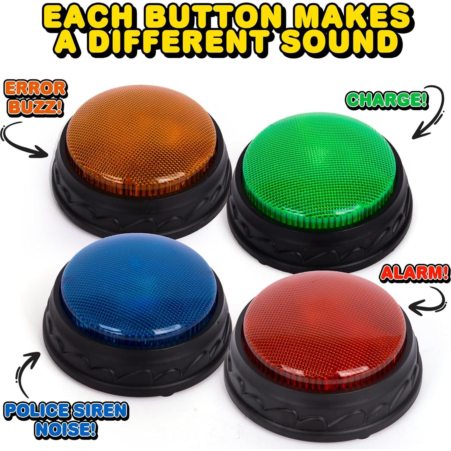 Set de 4 Zumbadores Iluminados ArtCreativity - Juguete de Respuesta para Juegos