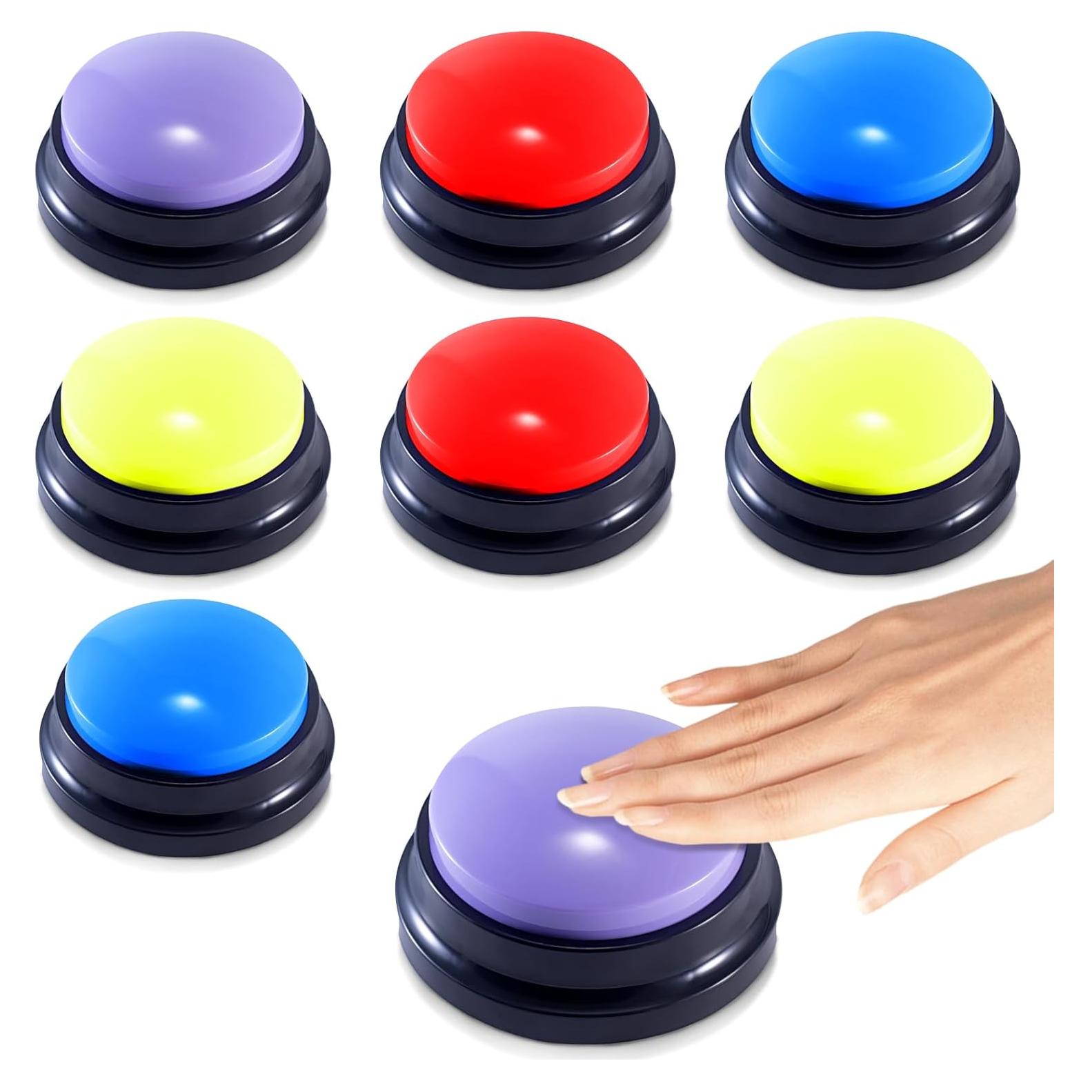 8 Botones de Grabación de Voz PQJSJDR para Juegos y Mascotas