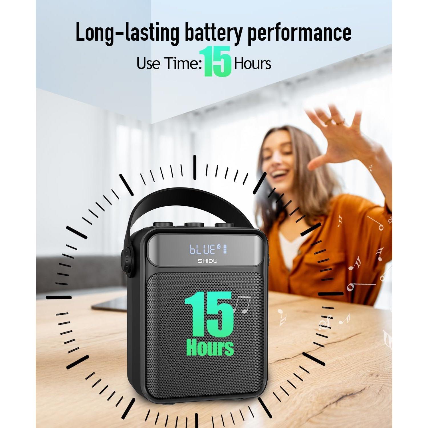 Amplificador de Voz Inalámbrico SHIDU S95 40W con Micrófono