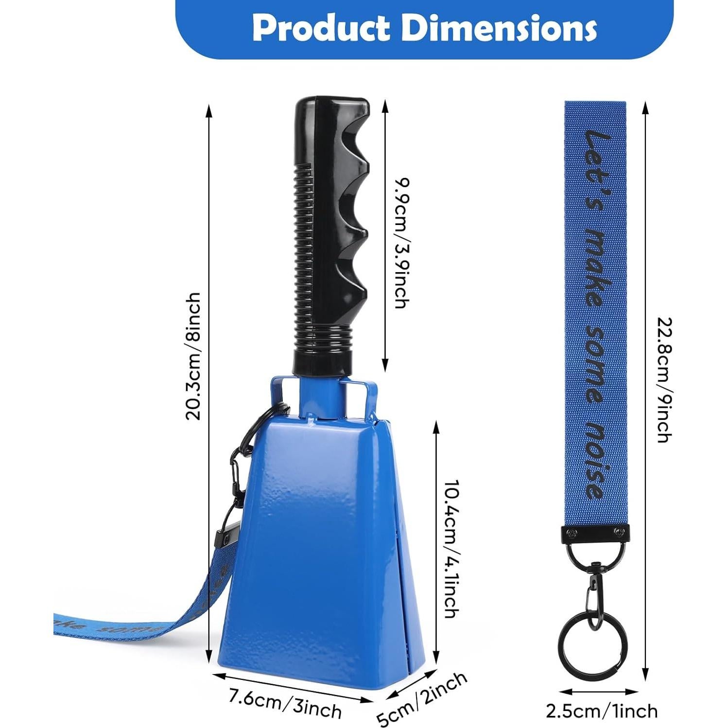 Campanas de Vaca Musfunny 20 cm - 2 Pcs para Eventos Deportivos