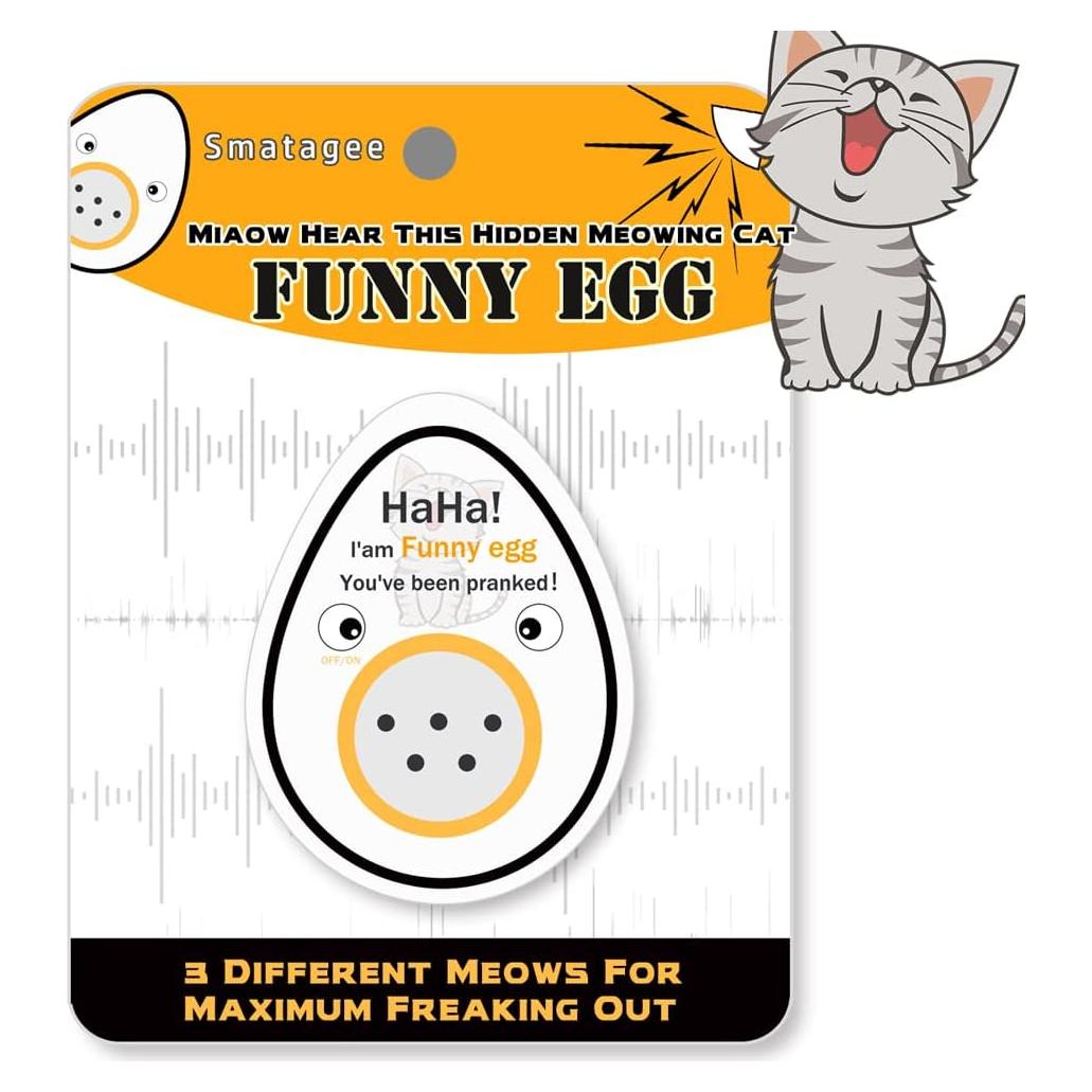 Huevo Divertido de Broma Smatagee con Sonido de Gato Mew-Mew