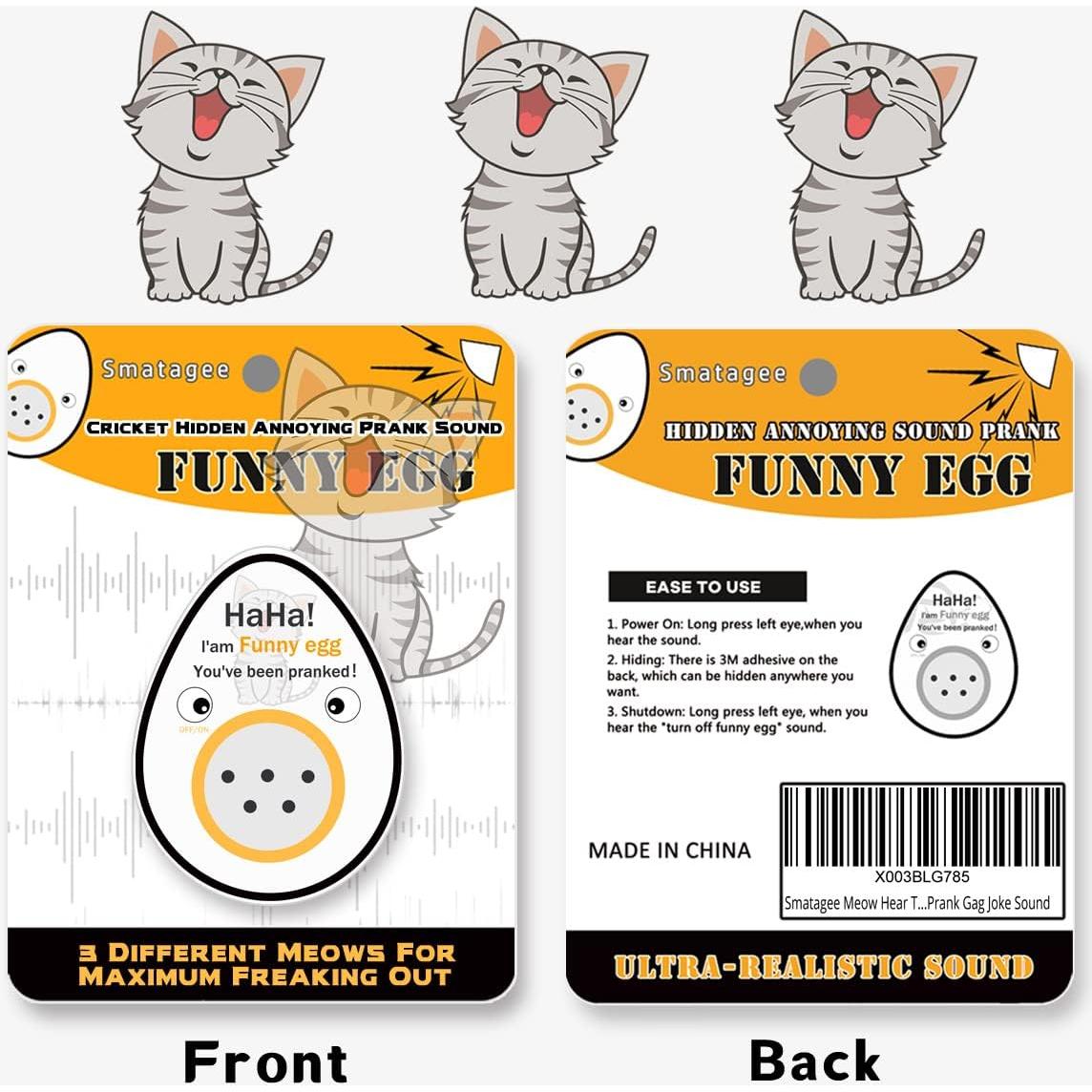 Huevo Divertido de Broma Smatagee con Sonido de Gato Mew-Mew