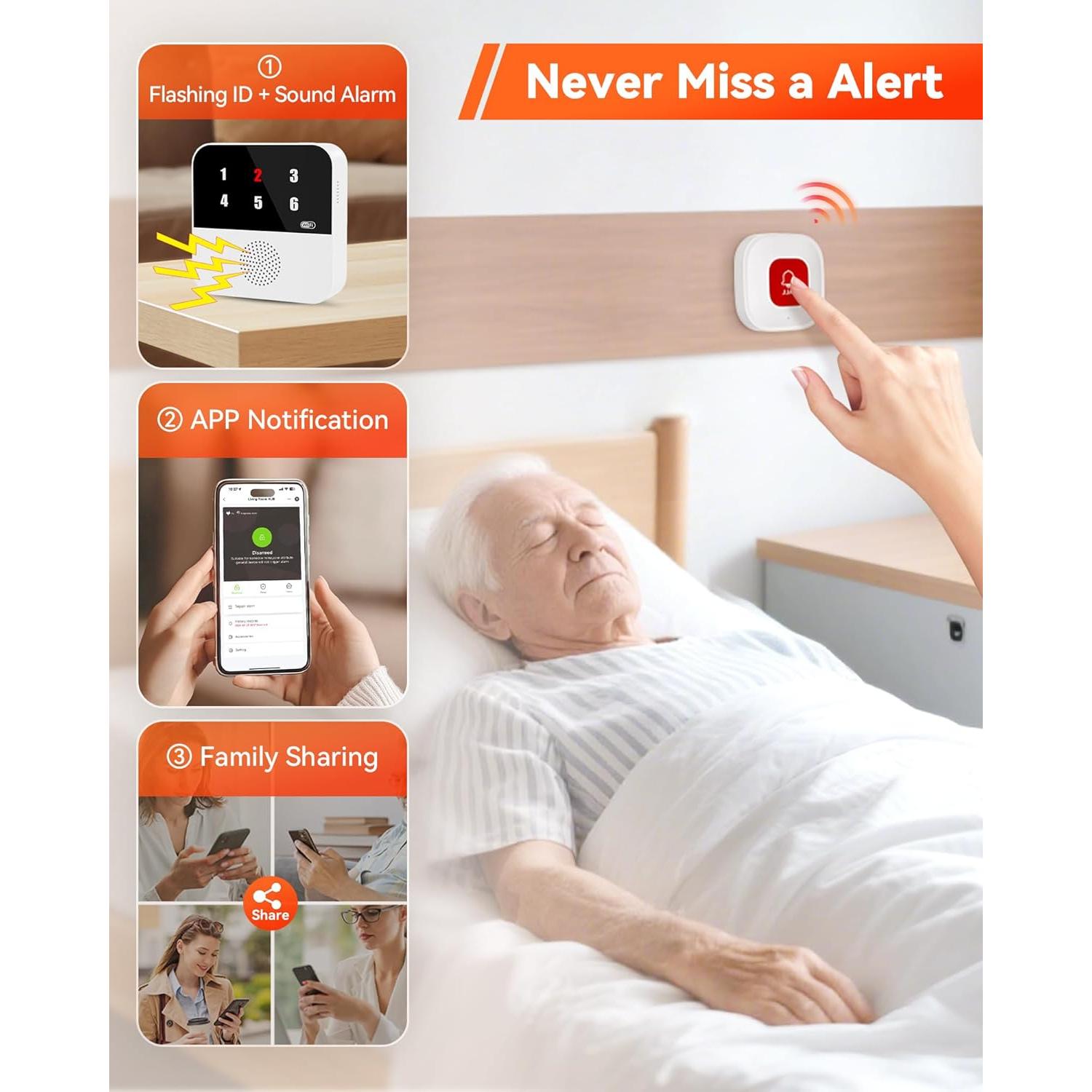 Botón de Llamada Inalámbrico LORA con Hub y 3 Botones IP65