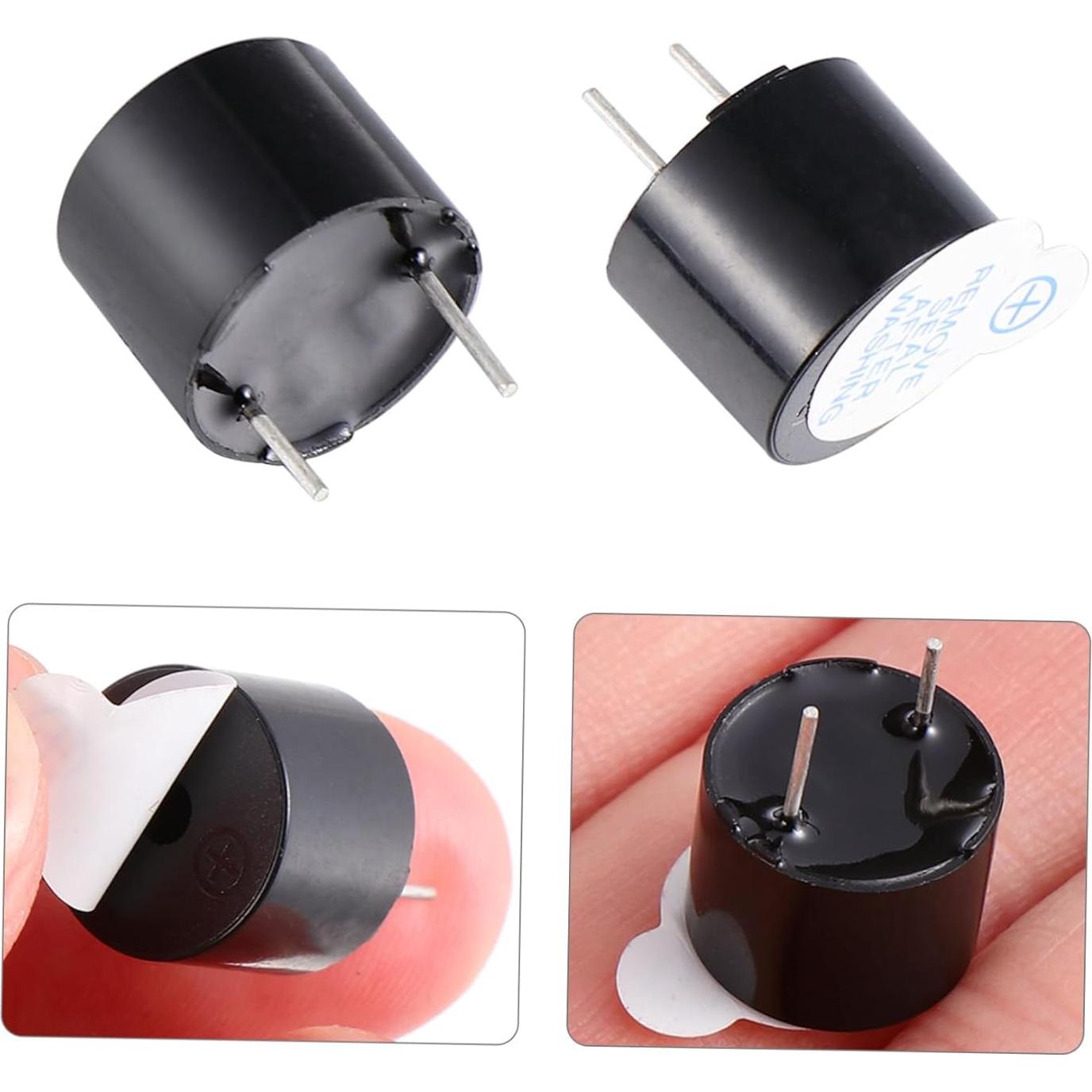 12 Zumbadores Electromagnéticos 5V Hohopeti para Electrónica