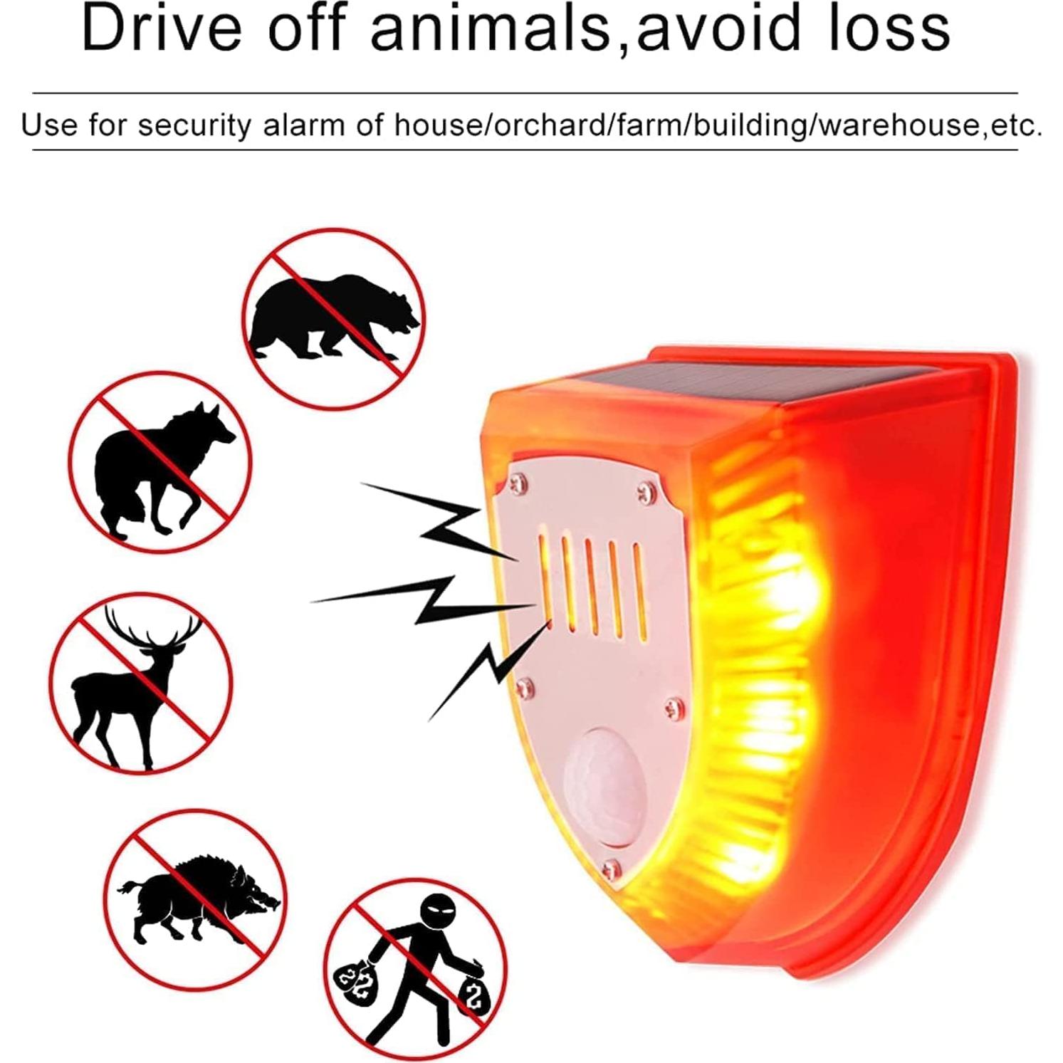 Luz de Alarma Solar con Sensor de Movimiento WONFAST 129dB