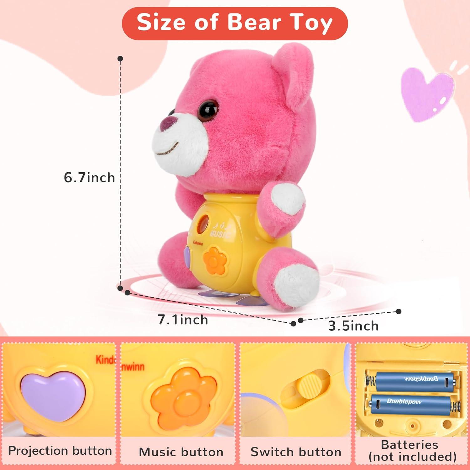 Oso de Peluche Kindenwinn con Proyección Estrellada y Música