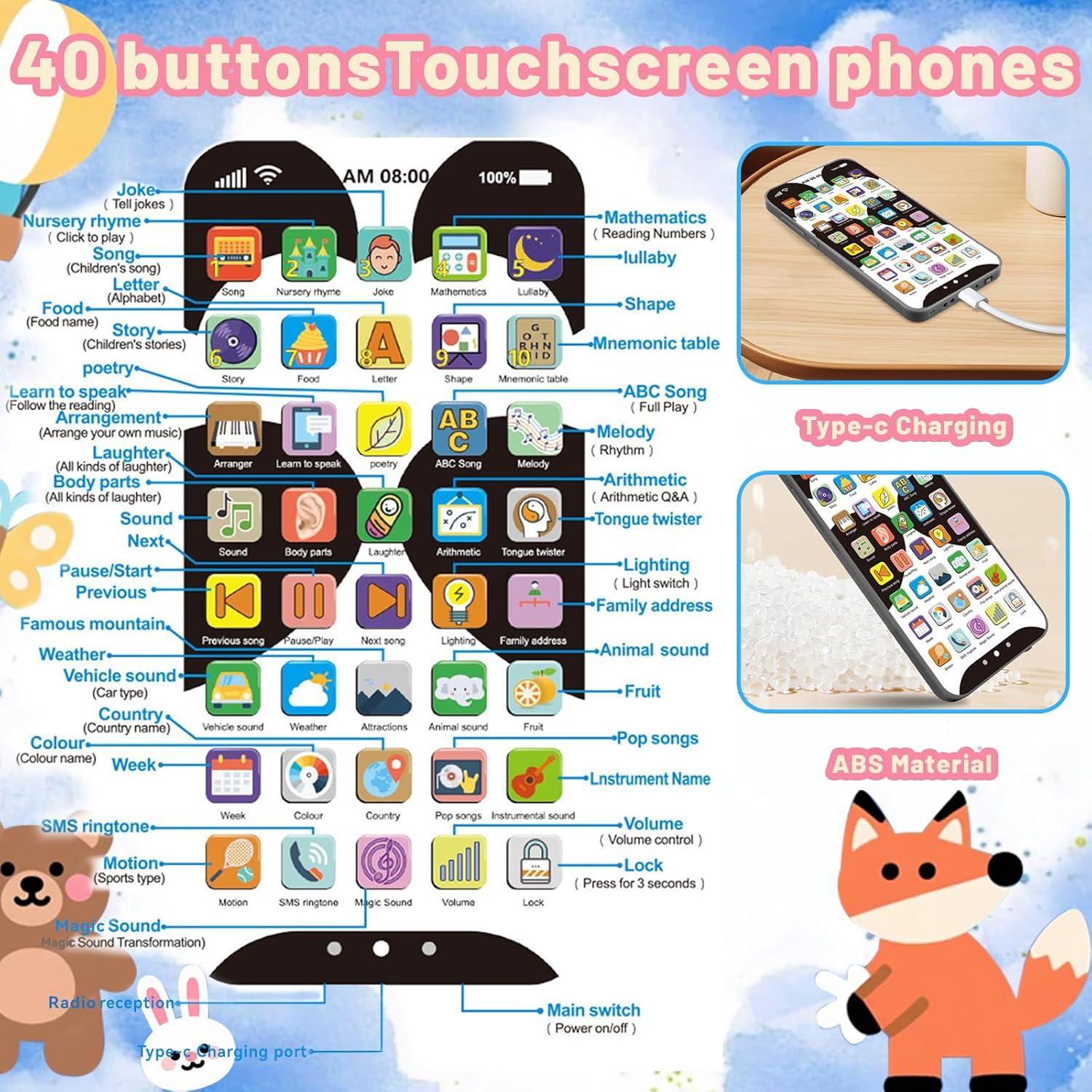 Teléfono de Aprendizaje Uibyt para Niños con 10,000 Contenidos