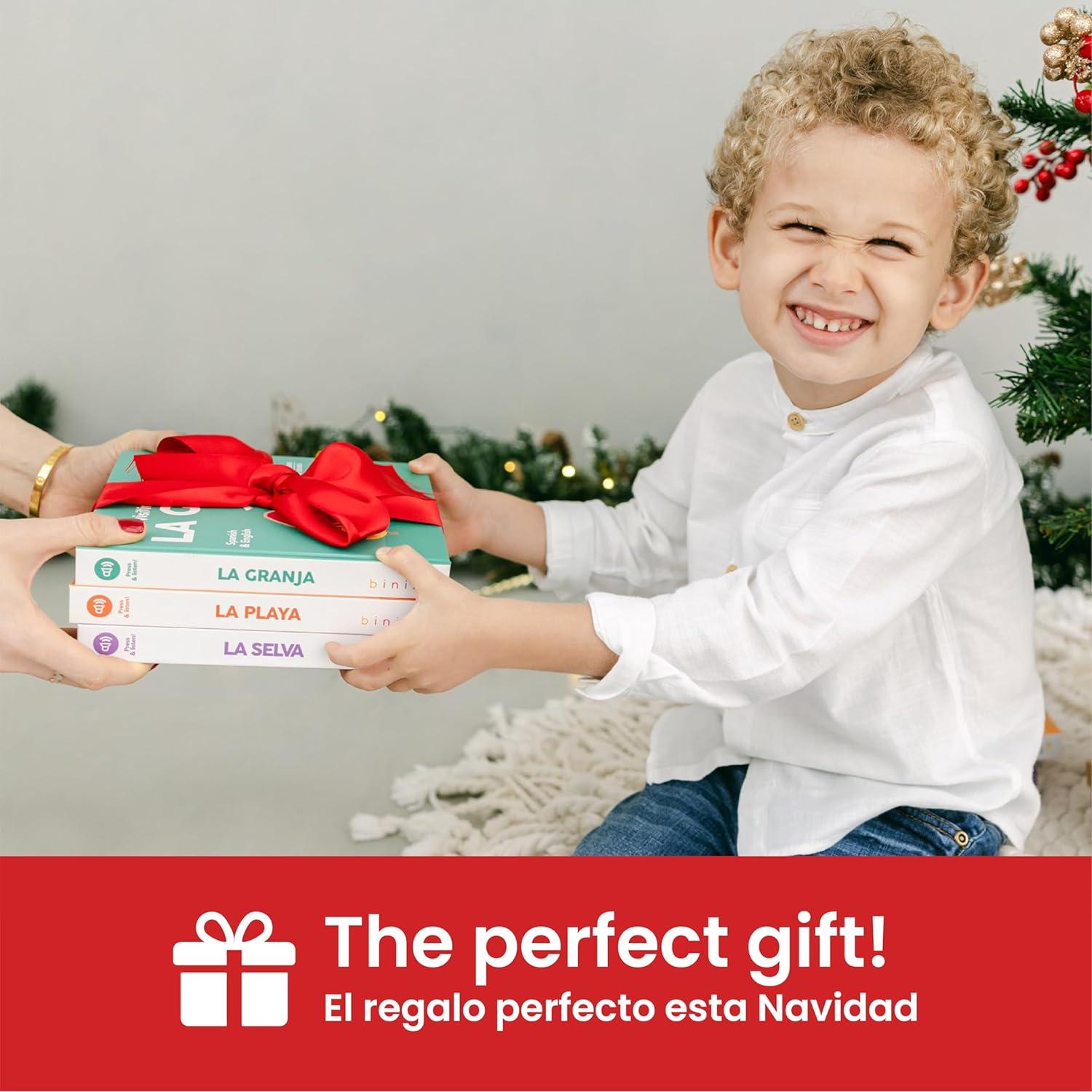 Libro Sonoro Bilingüe La Selva Binibi para Bebés 1-3 Años