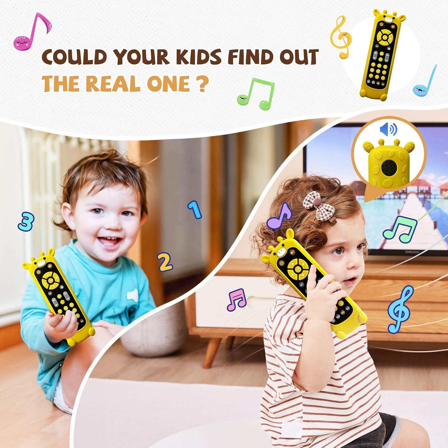 Juguete de Control Remoto para Bebés Jirafa - 3 Idiomas, 50+ Sonidos