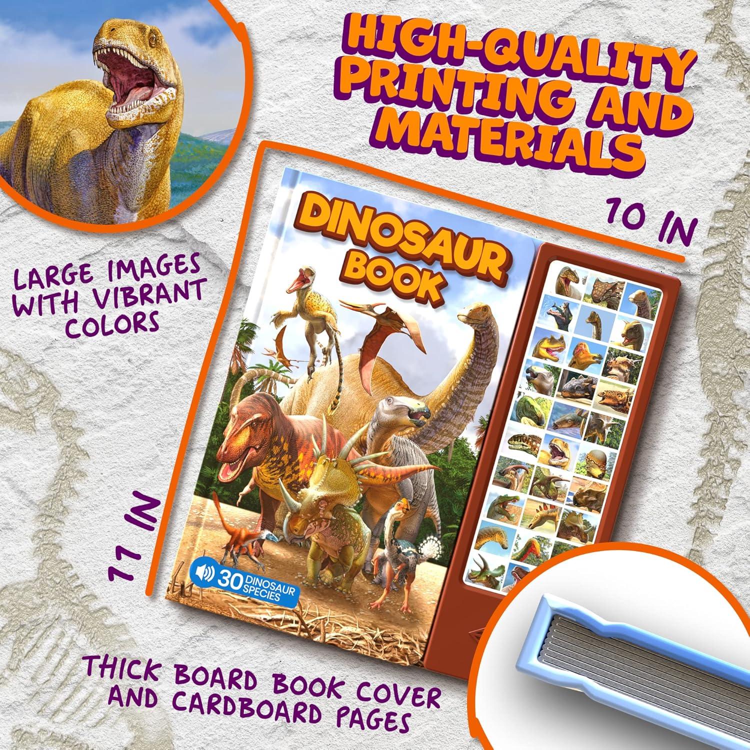 Libro Interactivo de Dinosaurios Hemalleon 30 Especies Sonidos