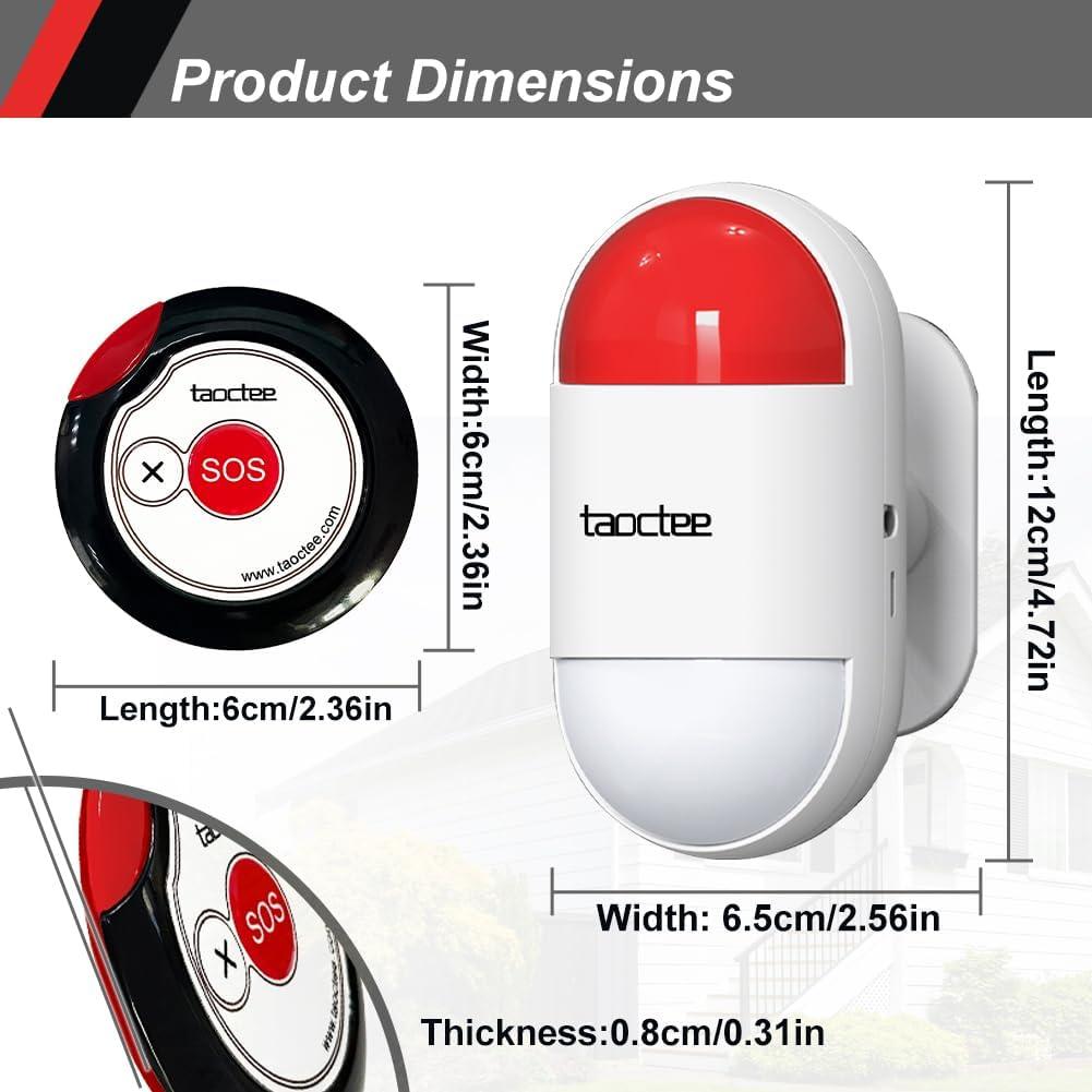 Botón de Pánico Alarma Estroboscópica HONG KONG RC-P7 120dB
