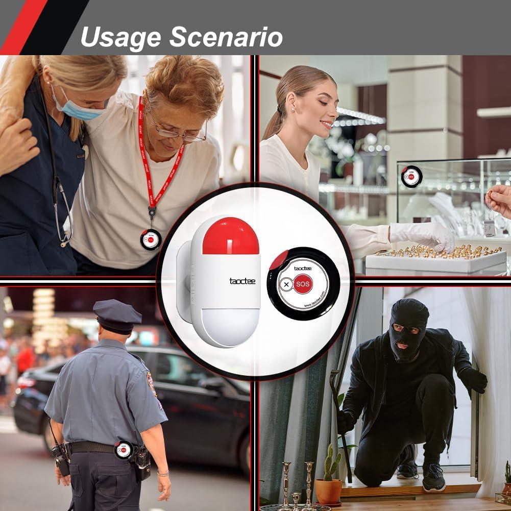 Botón de Pánico Alarma Estroboscópica HONG KONG RC-P7 120dB