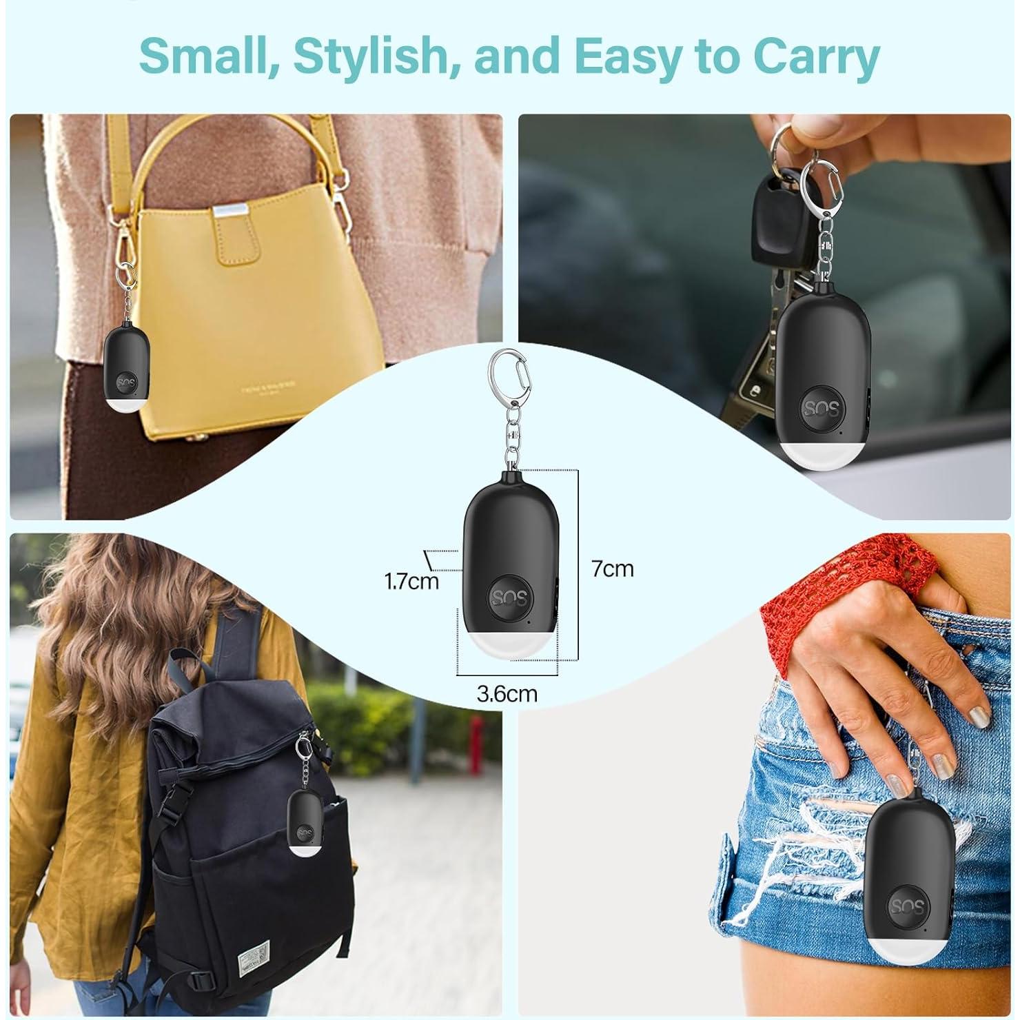 Alarma de Seguridad Personal Hion 130dB con Linterna LED