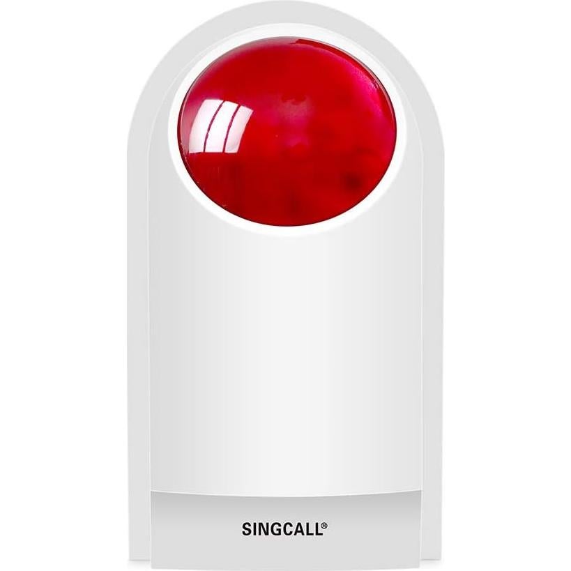 Kit Alarma Estroboscópica SINGCALL 120dB 1 Sirena + 2 Botones