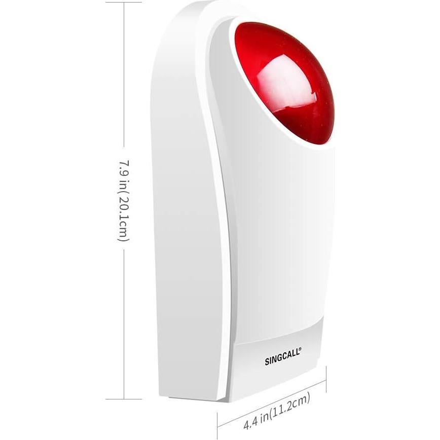 Kit Alarma Estroboscópica SINGCALL 120dB 1 Sirena + 2 Botones