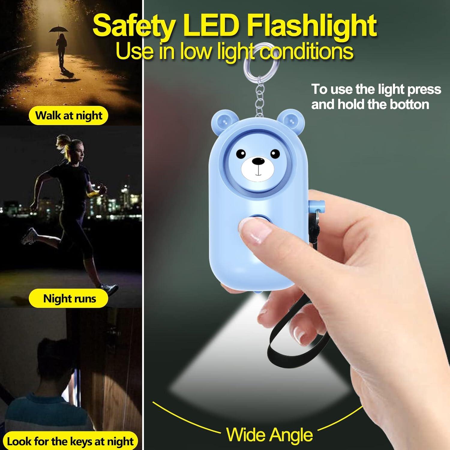 Alarma Personal SRTKBEU 130dB con Luz LED - Azul y Morado