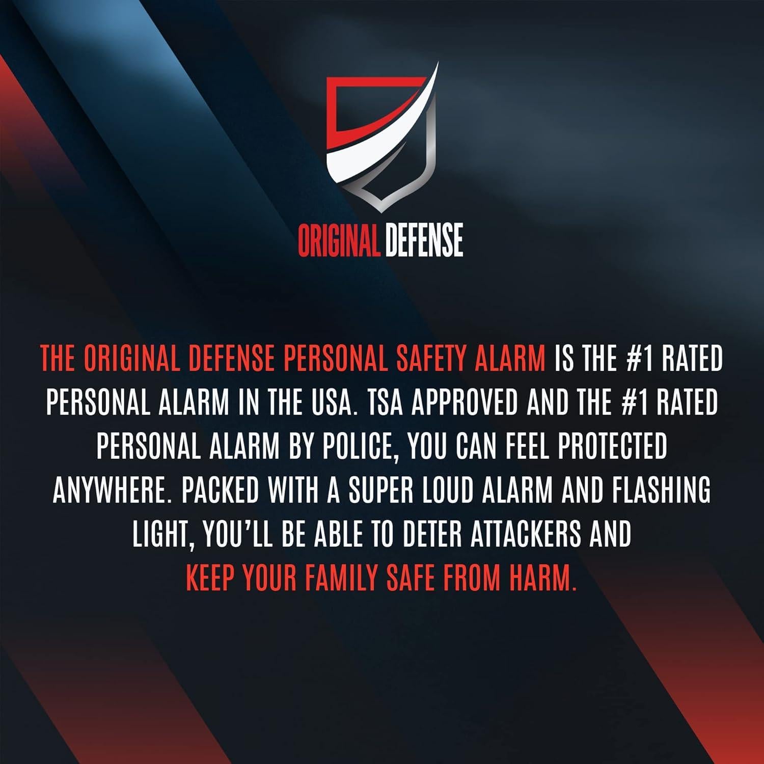 Alarma de Autodefensa Original Defense 130 dB con Luz LED