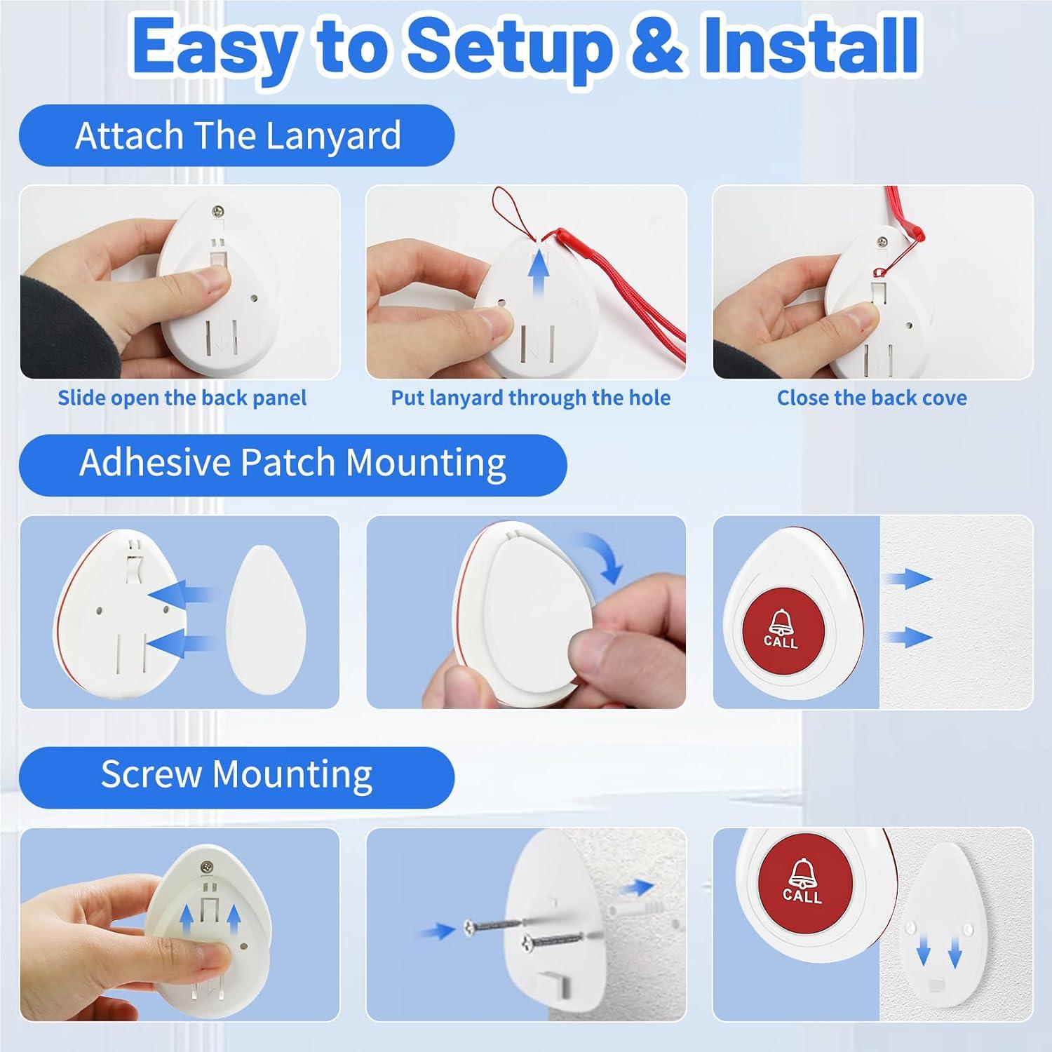 Sistema de Alerta Inalámbrico Nestling para Cuidadores - Botón SOS