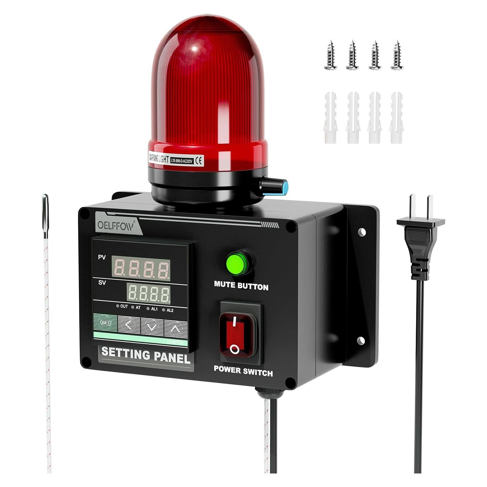 Alarma de Temperatura 250V Minyu LBT-080-BJ-03, 105dB