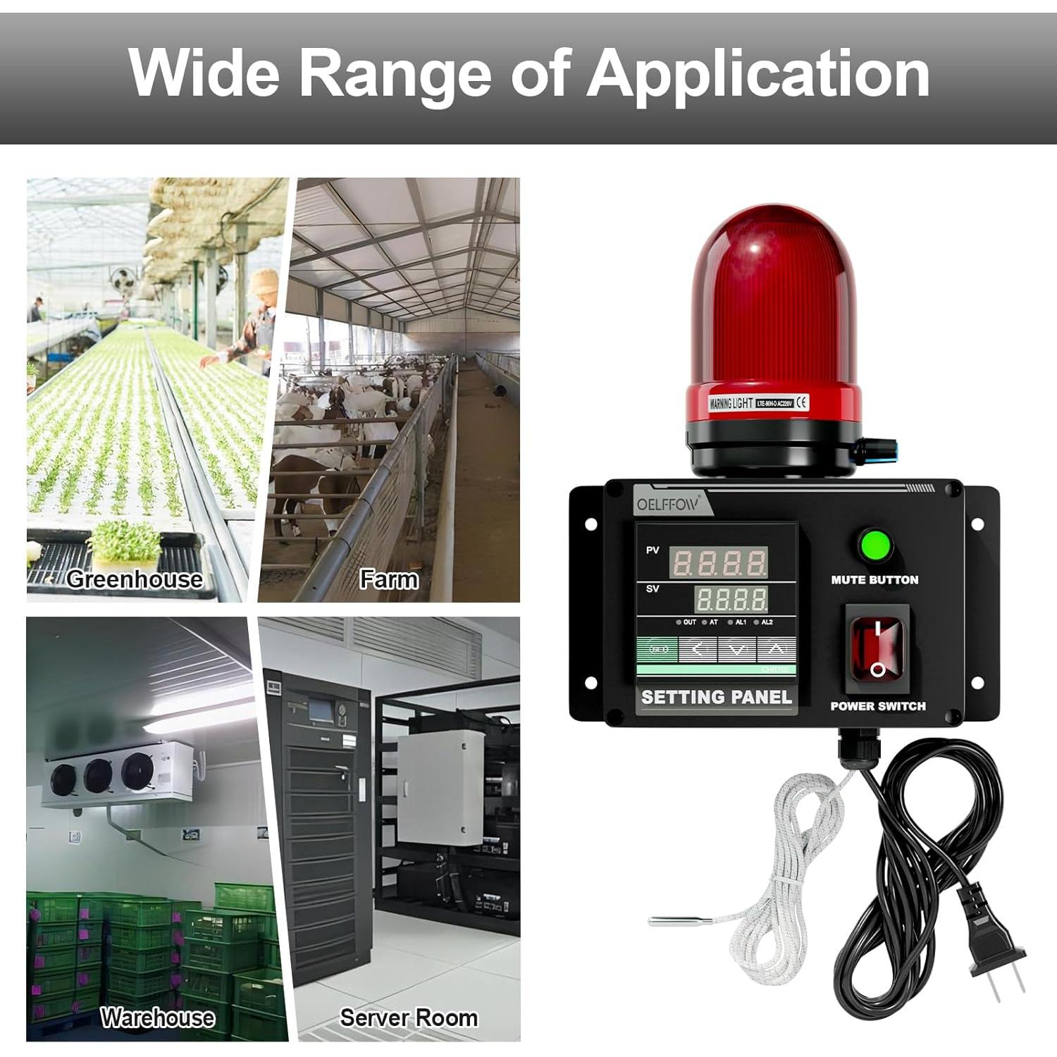 Alarma de Temperatura 250V Minyu LBT-080-BJ-03, 105dB