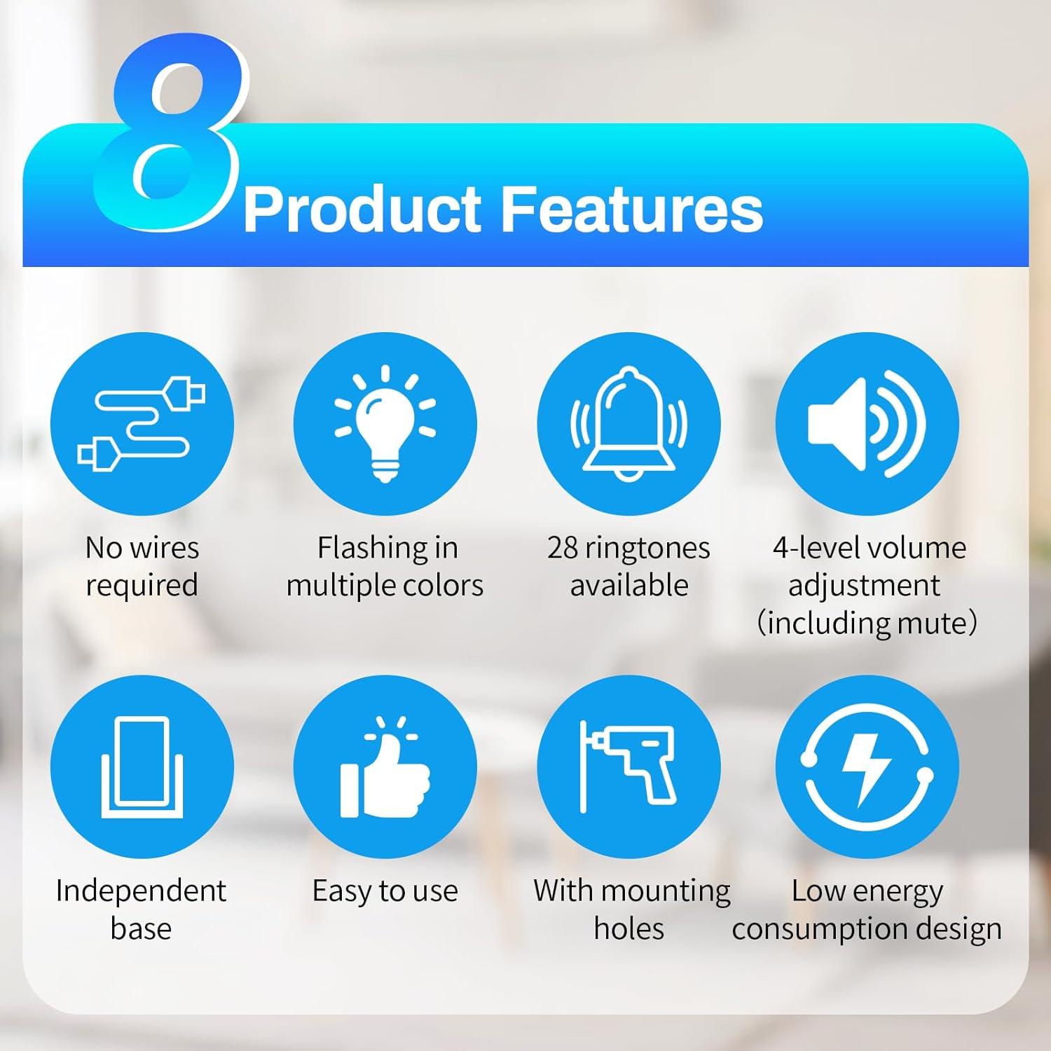 Sistema de Alerta para Cuidadores XiDaPuBen 100m Inalámbrico