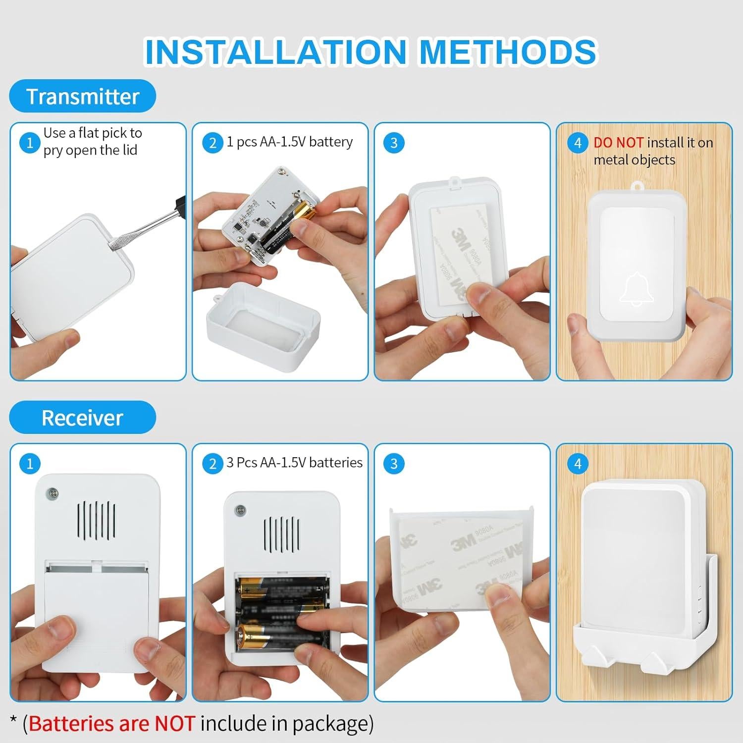 Sistema de Alerta para Cuidadores XiDaPuBen 100m Inalámbrico