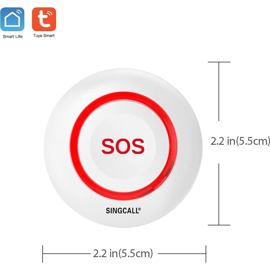 Botón de Pánico Inalámbrico SINGCALL con Receptor 120dB