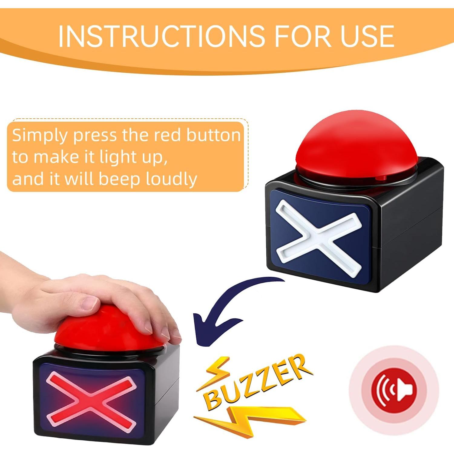 Zumbador de Respuesta de Juego YONEBUYONE con Luz y Sonido