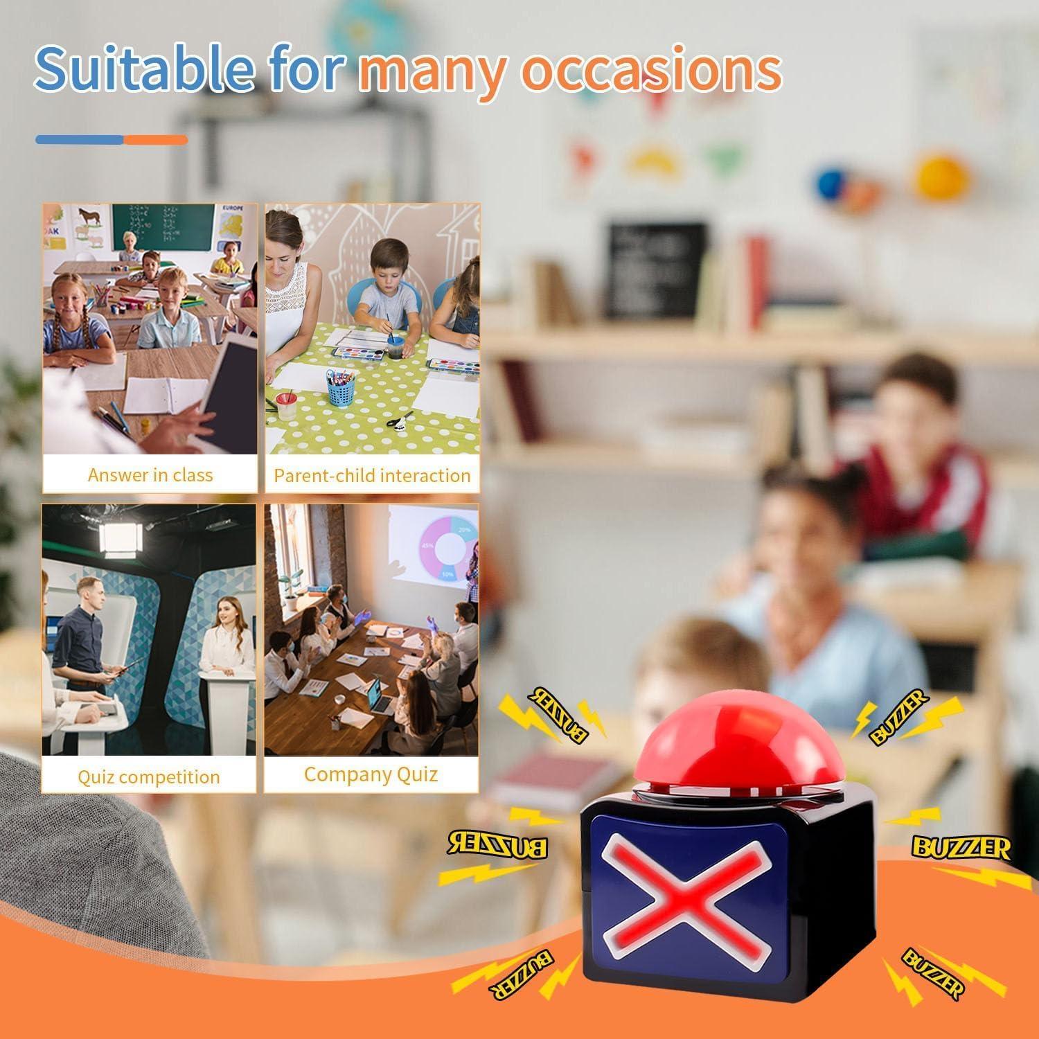 Zumbador de Respuesta de Juego YONEBUYONE con Luz y Sonido